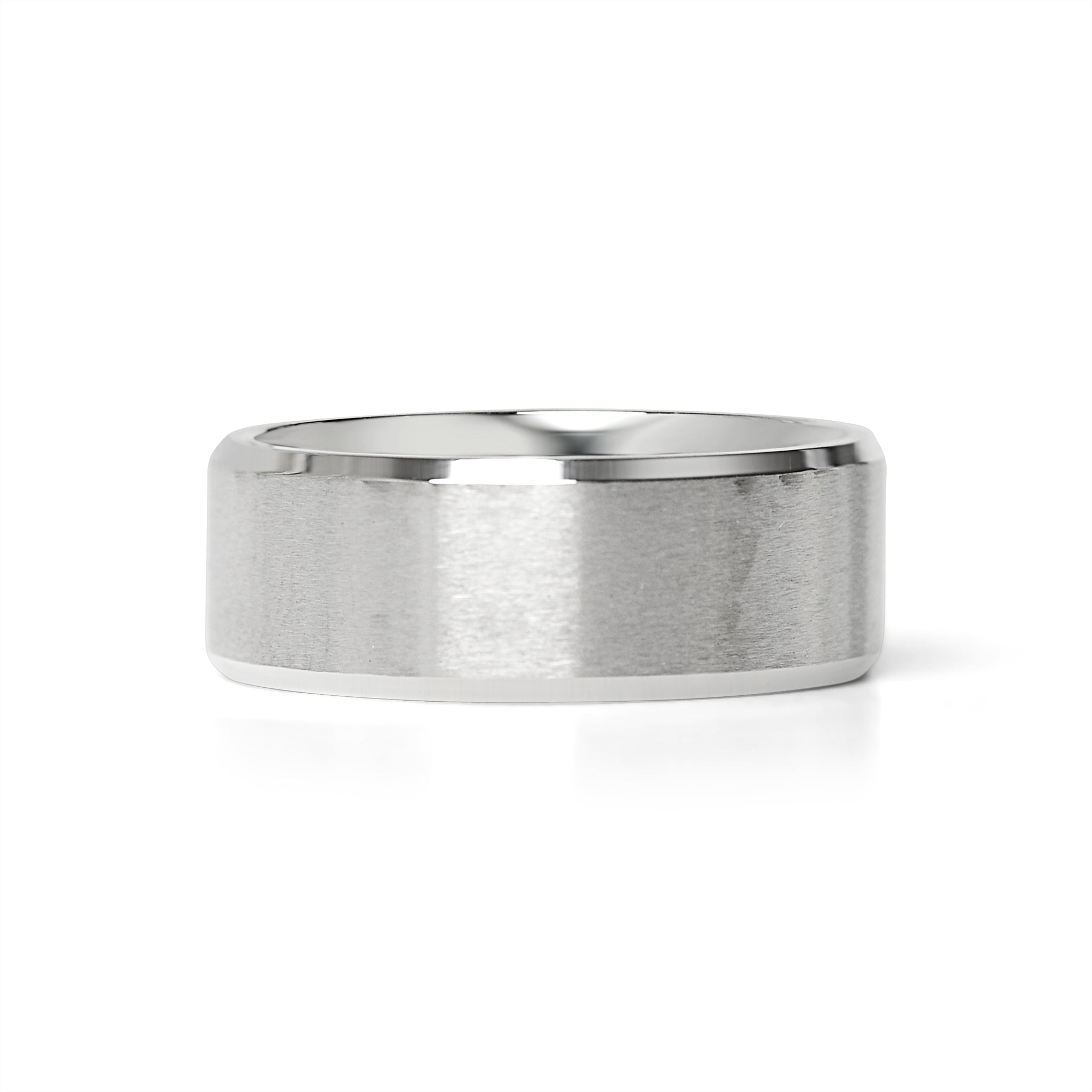 Stainless Steel Brushed Beveled Edge Blank Ring / CFR9003、mySite、dreamappss