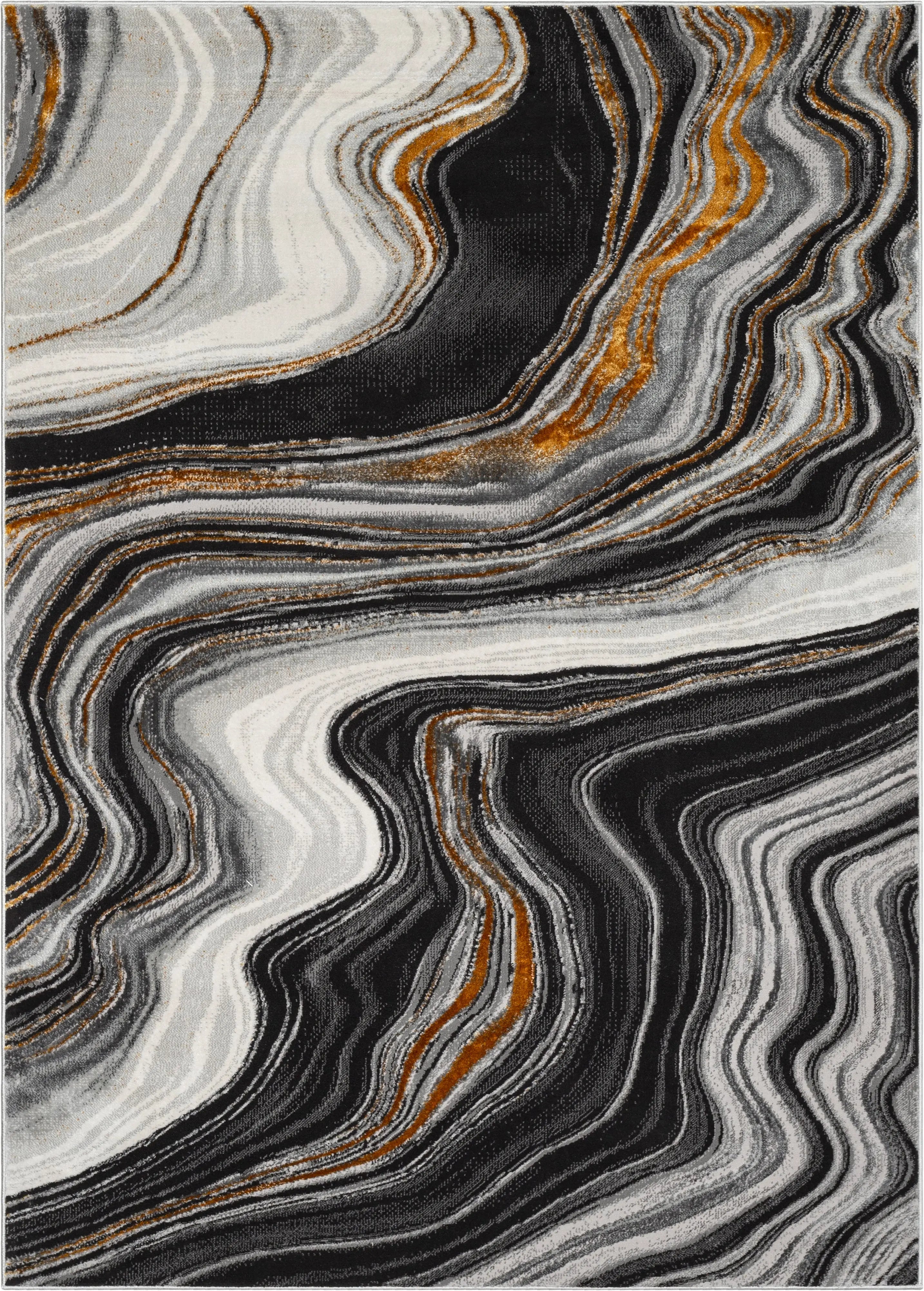 Warren Retro Abstract Waves Glam Rug、mySite、gigharbornorthrealestate