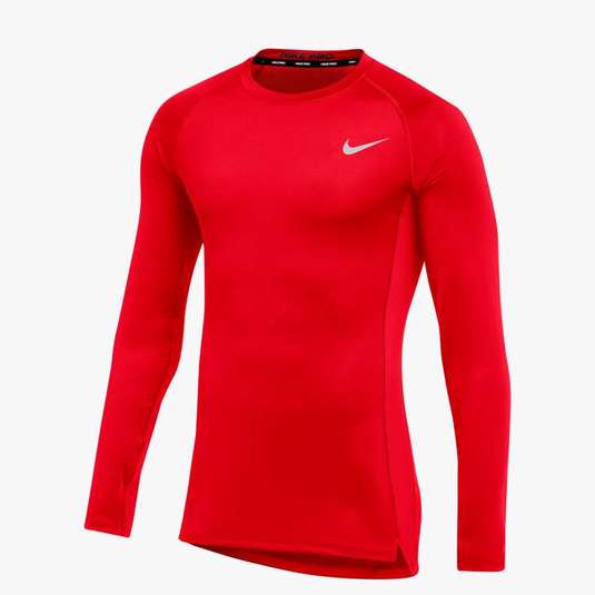 Nike Pro Long Sleeve Training Top- Red、mySite、noshort
