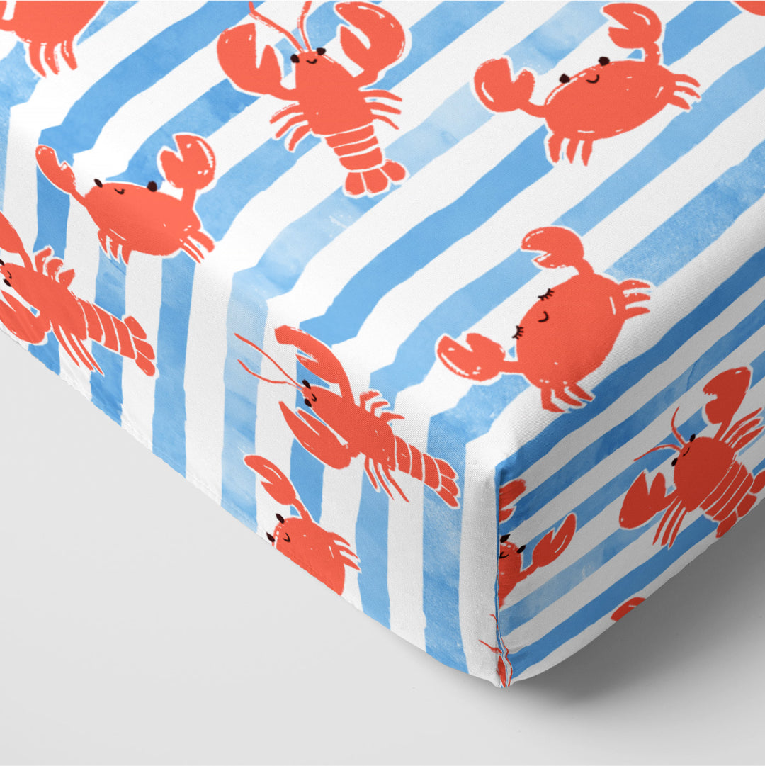 Crustacean Crew Fitted Crib Sheet、mySite、g9winljtr
