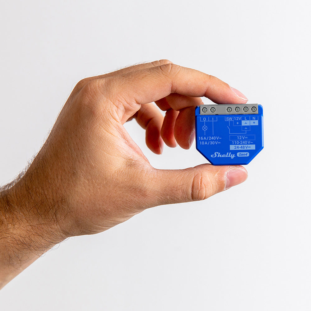 Shelly 1 Gen4 - Módulo para Interruptor 1 botão ou Portão de Garagem 16A WiFi/BT/Zigbee、mySite、fannypackpong
