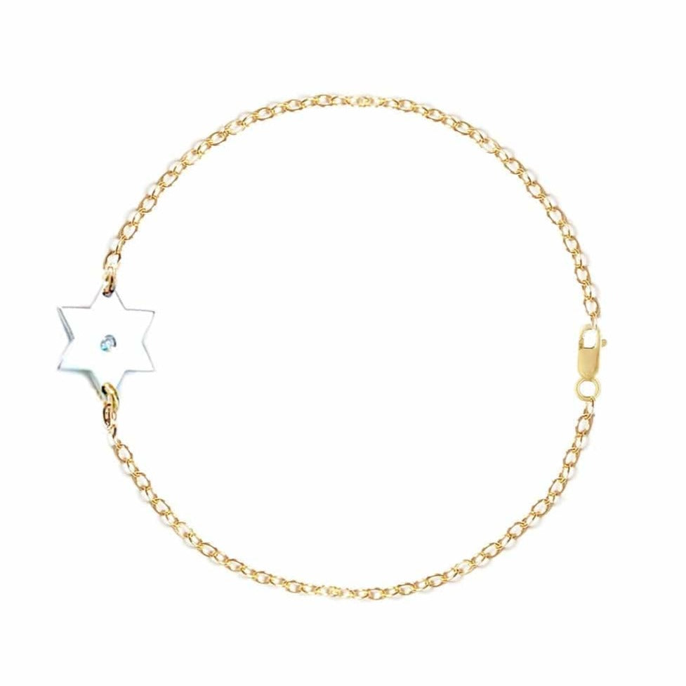 Dani Star of David Diamond Bracelet - (Sterling Silver, Gold-Plated or Two-Tone)、mySite、topwebapps