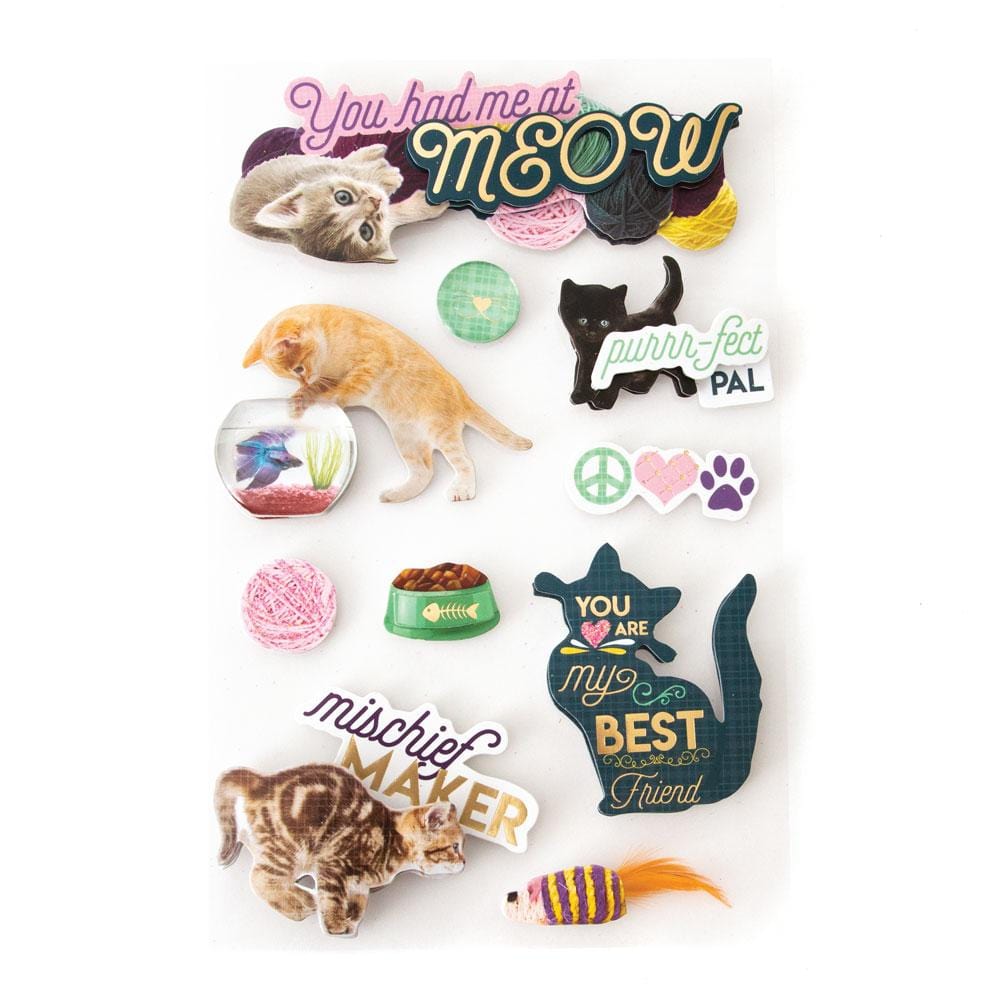  Scrapbook Stickers - 3D You Had Me at Meow、mySite、ghnorth