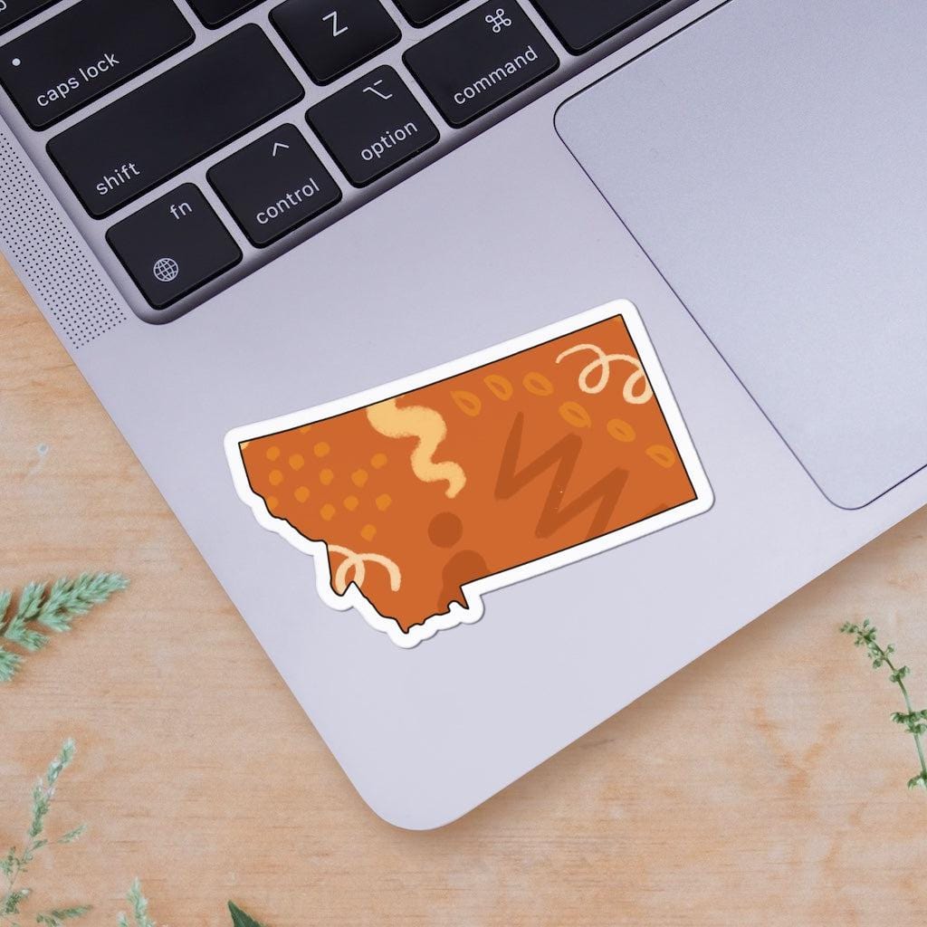  Montana Orange Abstract Sticker、mySite、elrpsem3k