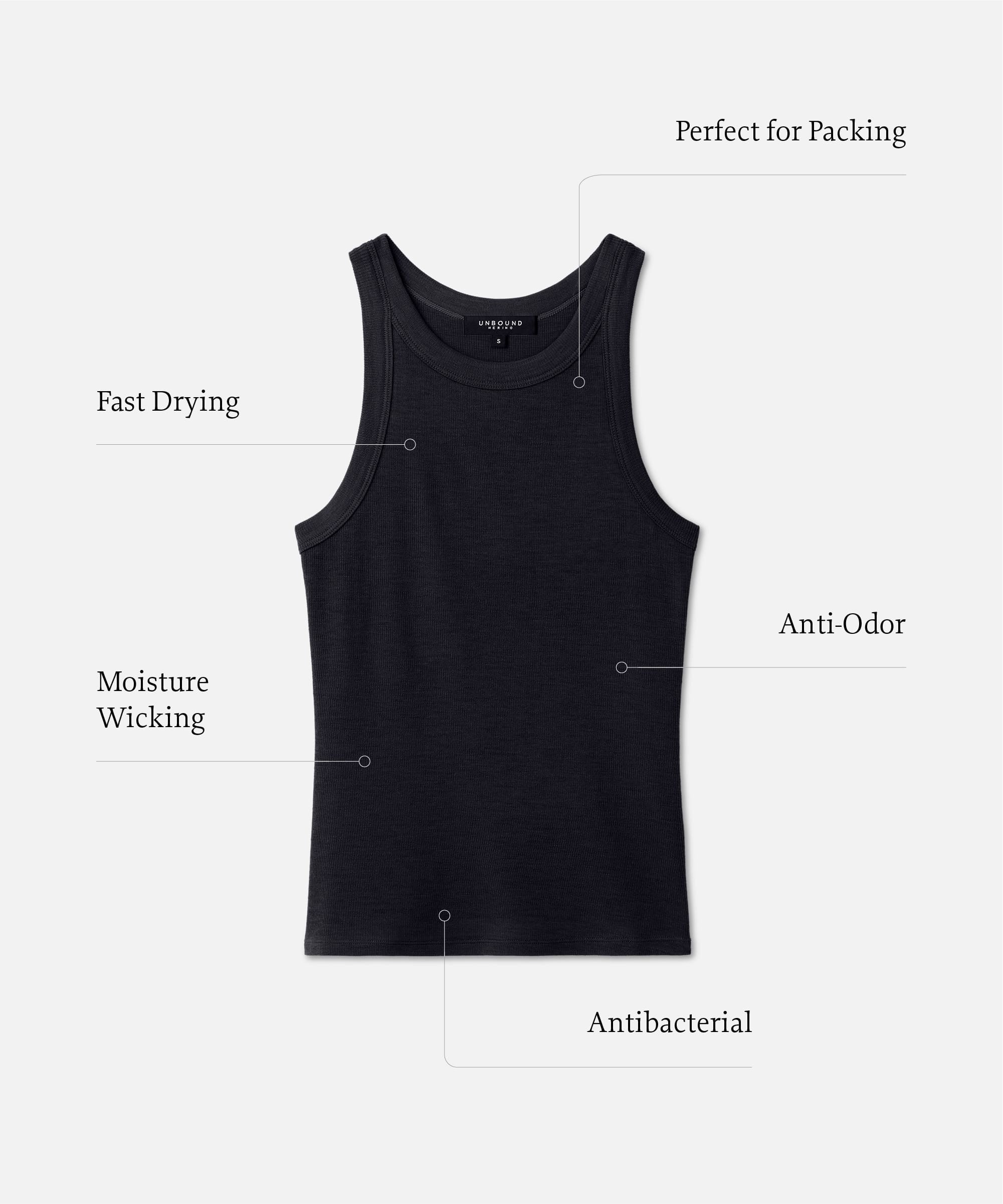 Women's Merino Ribbed Racer Tank、mySite、noshort