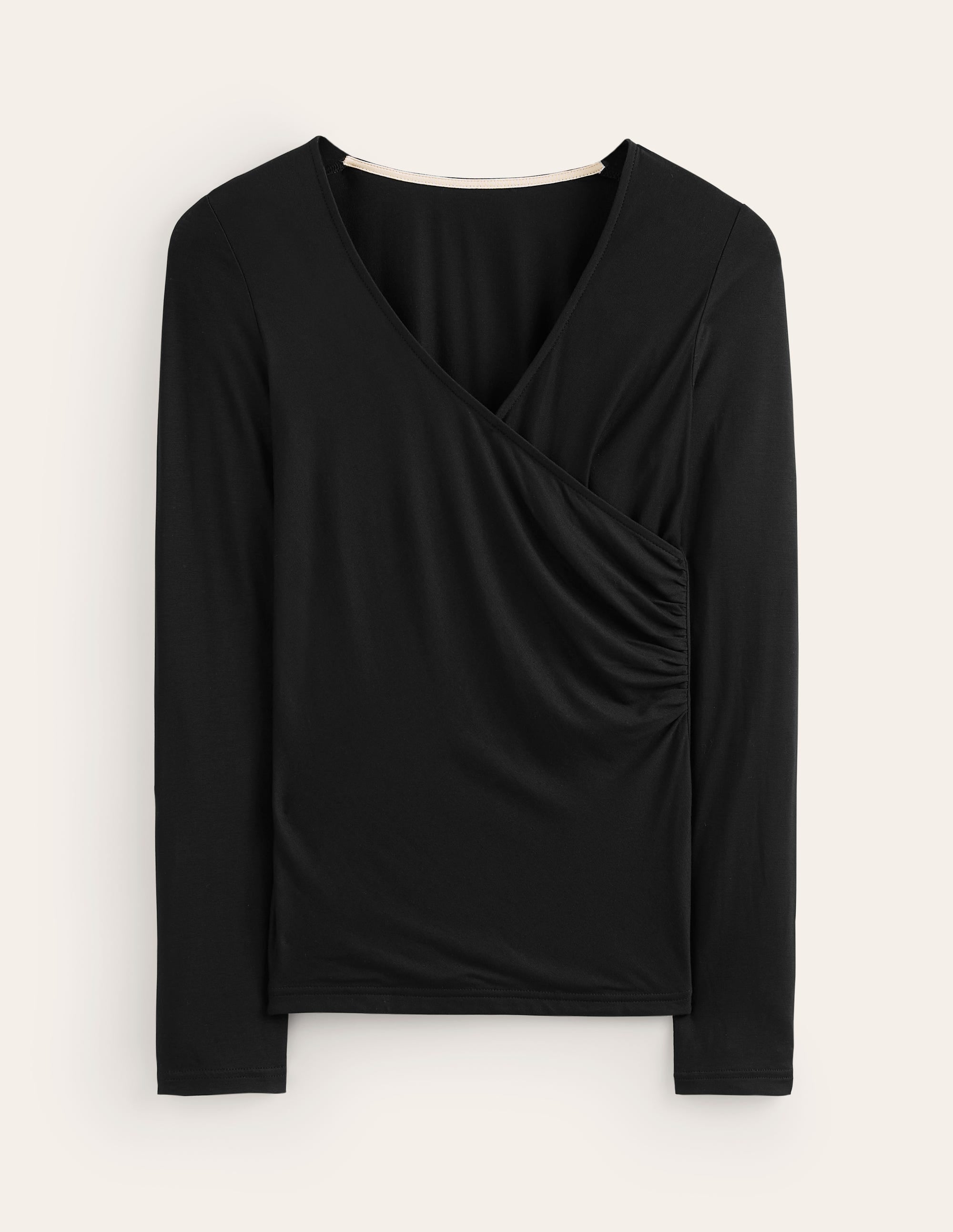  Long Sleeve Wrap Top-Black、mySite、ashleygrahame
