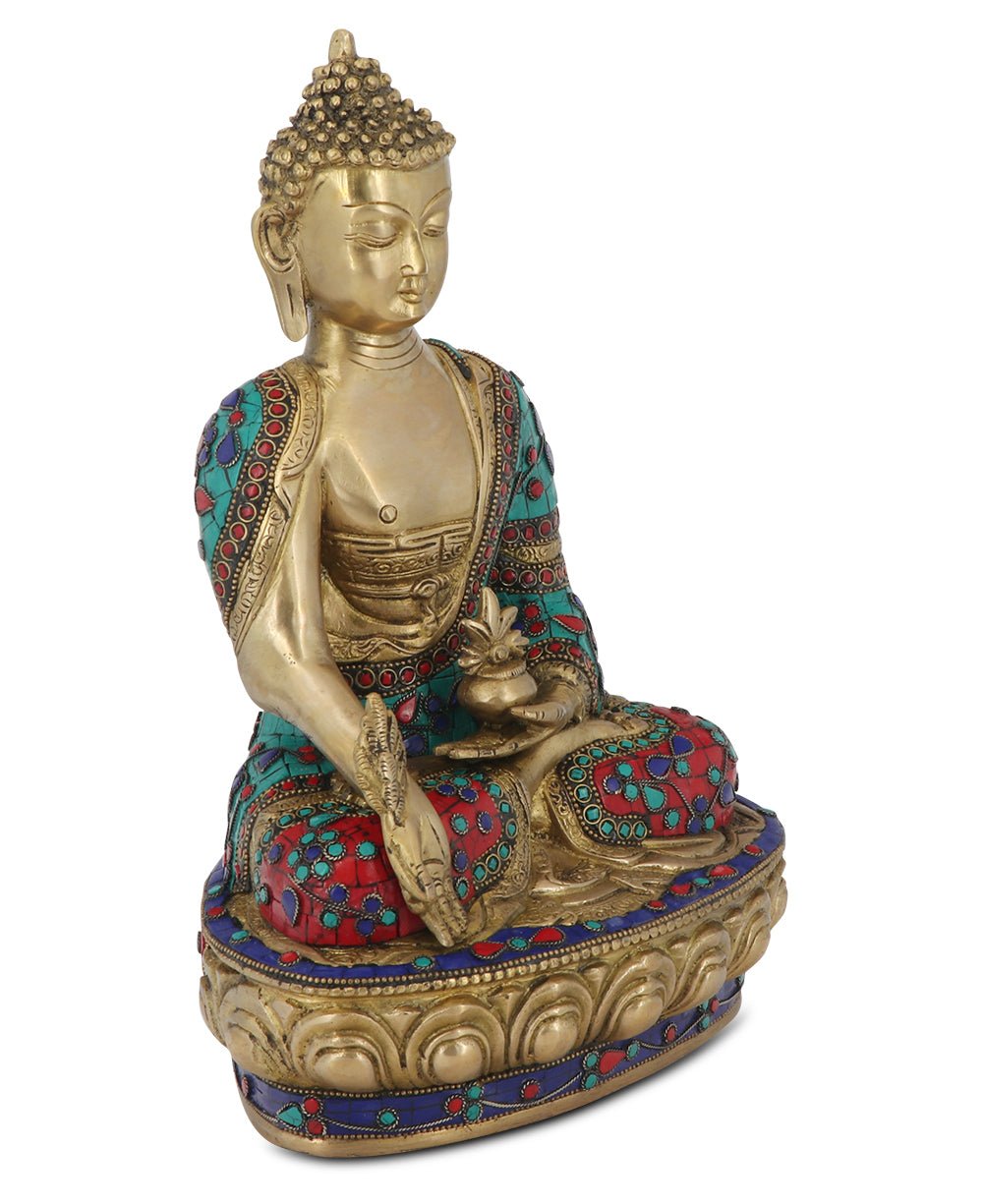 Colorful Brass Healing Medicine Buddha Statue、mySite、topwebapps