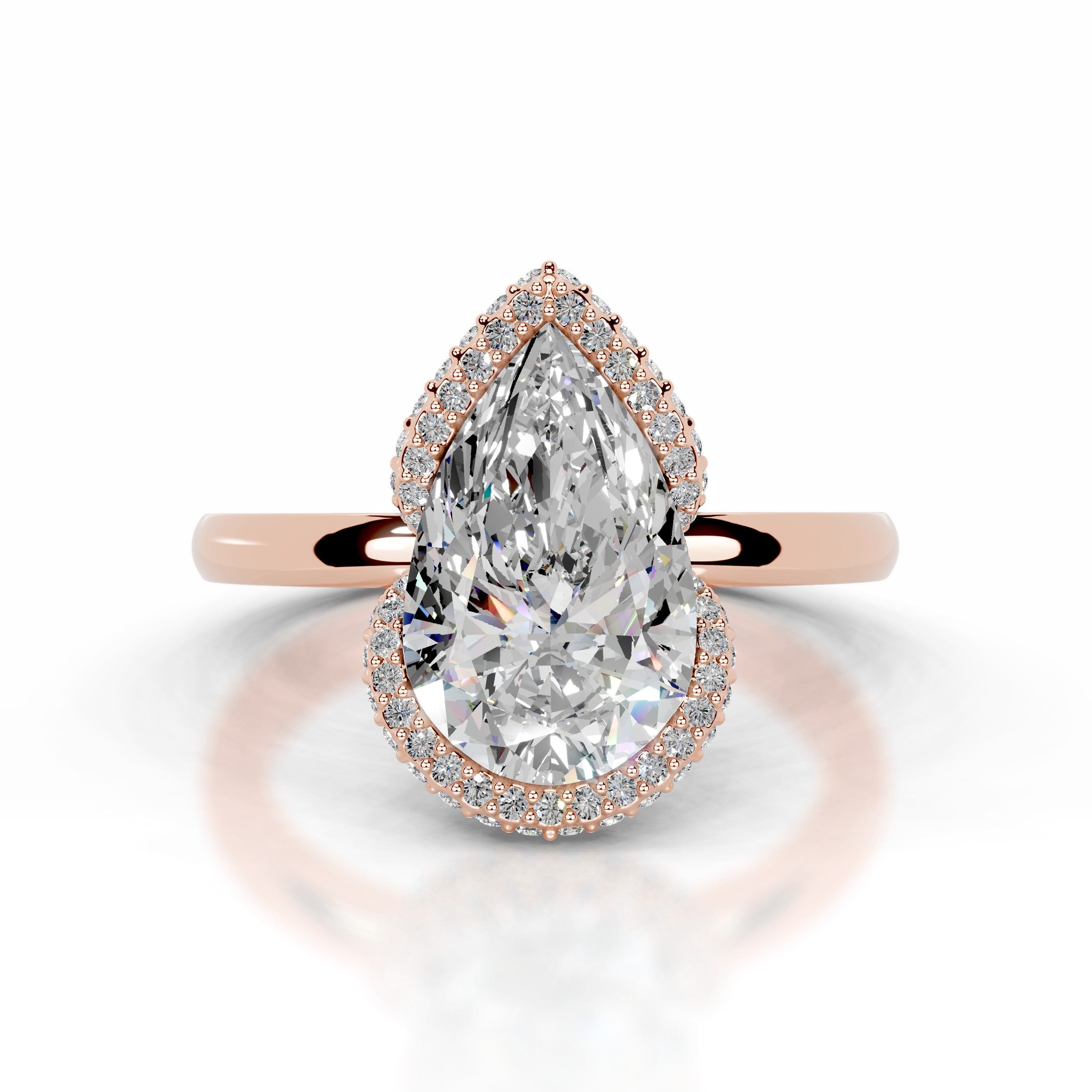 Bowie Moissanite & Diamond Ring - 14K Rose Gold、mySite、hinf8tx79