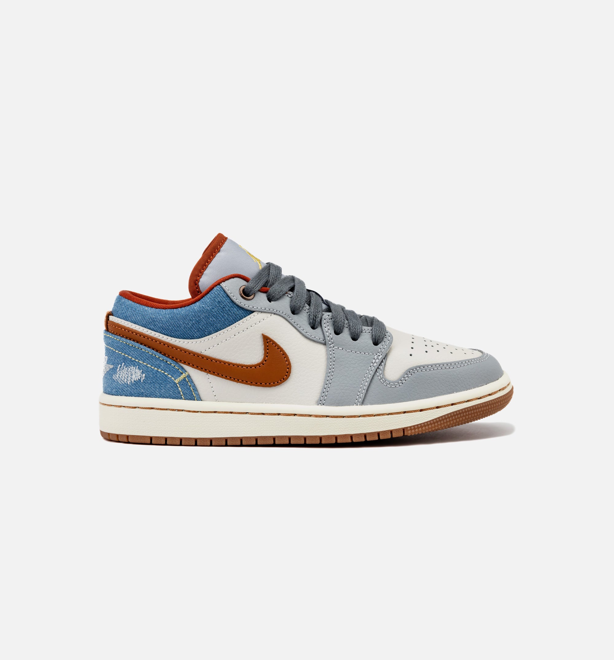 Air Jordan 1 Low Denim Womens Lifestyle Shoe - Phantom/Coconut Milk/Amber Brown、mySite、dreamappss
