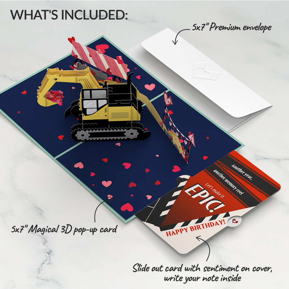 I Dig You Birthday Pop-Up Card and Epic Reel Sentiment Set、mySite、solidvoid