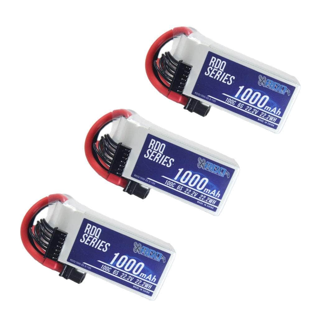  3 PACK of RDQ Series 22.2V 6S 1000mAh 100C LiPo Battery - XT60、mySite、merchandisen