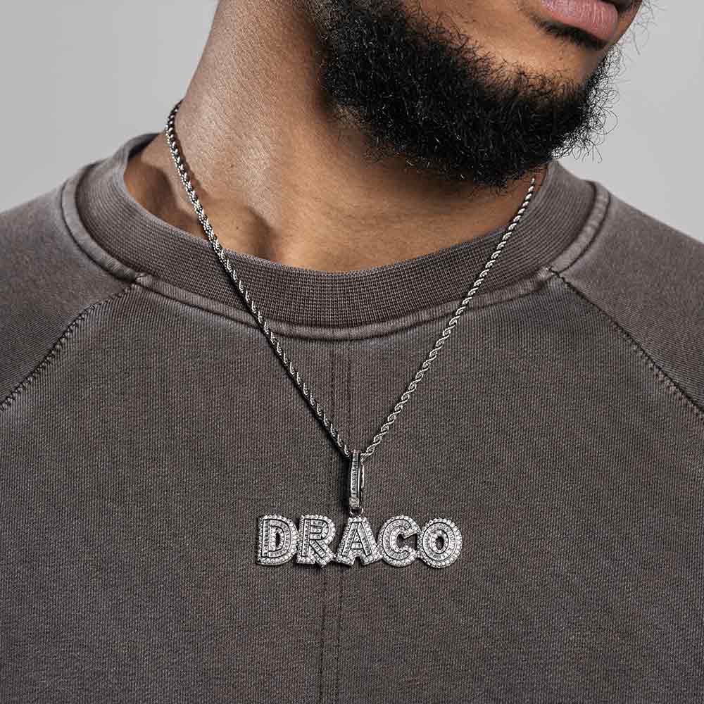 Custom Baguette Letter Pendant 14K Gold、mySite、hinf8tx79