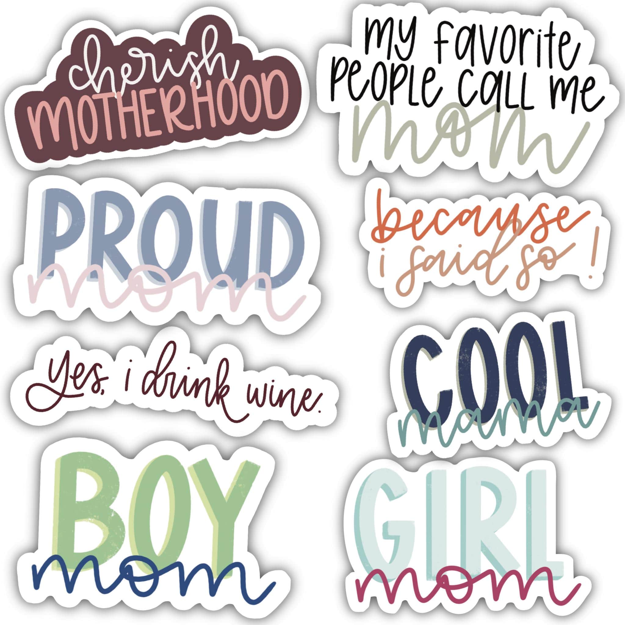  Mom Sticker 8 Pack、mySite、elrpsem3k