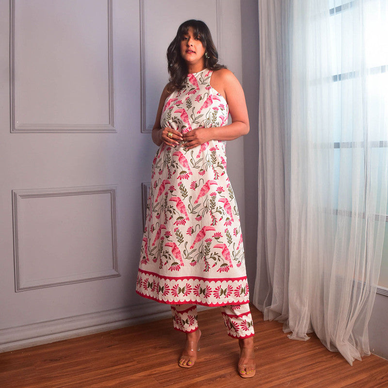 Cotton Kurta Set For Women | Block Print | Pink、mySite、camillekostekn