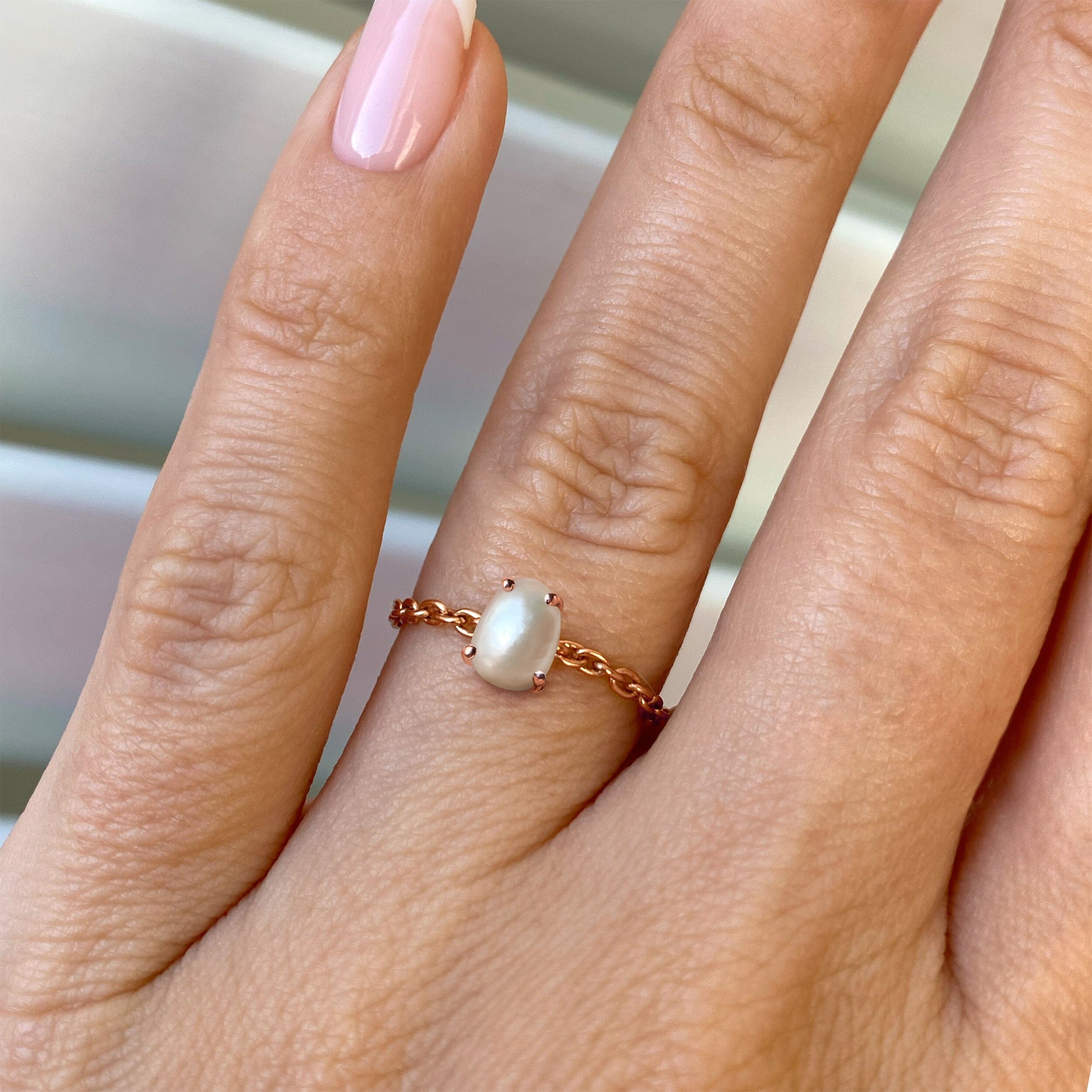 Pearl Adjustable Chain Ring - Wisdom、mySite、hinf8tx79