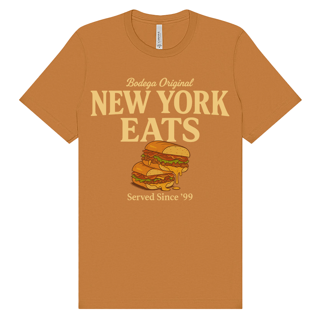 NY Eats: Bodega Original Chopped Cheese Graphic Tee – Toast Brown、mySite、vikingsvslions