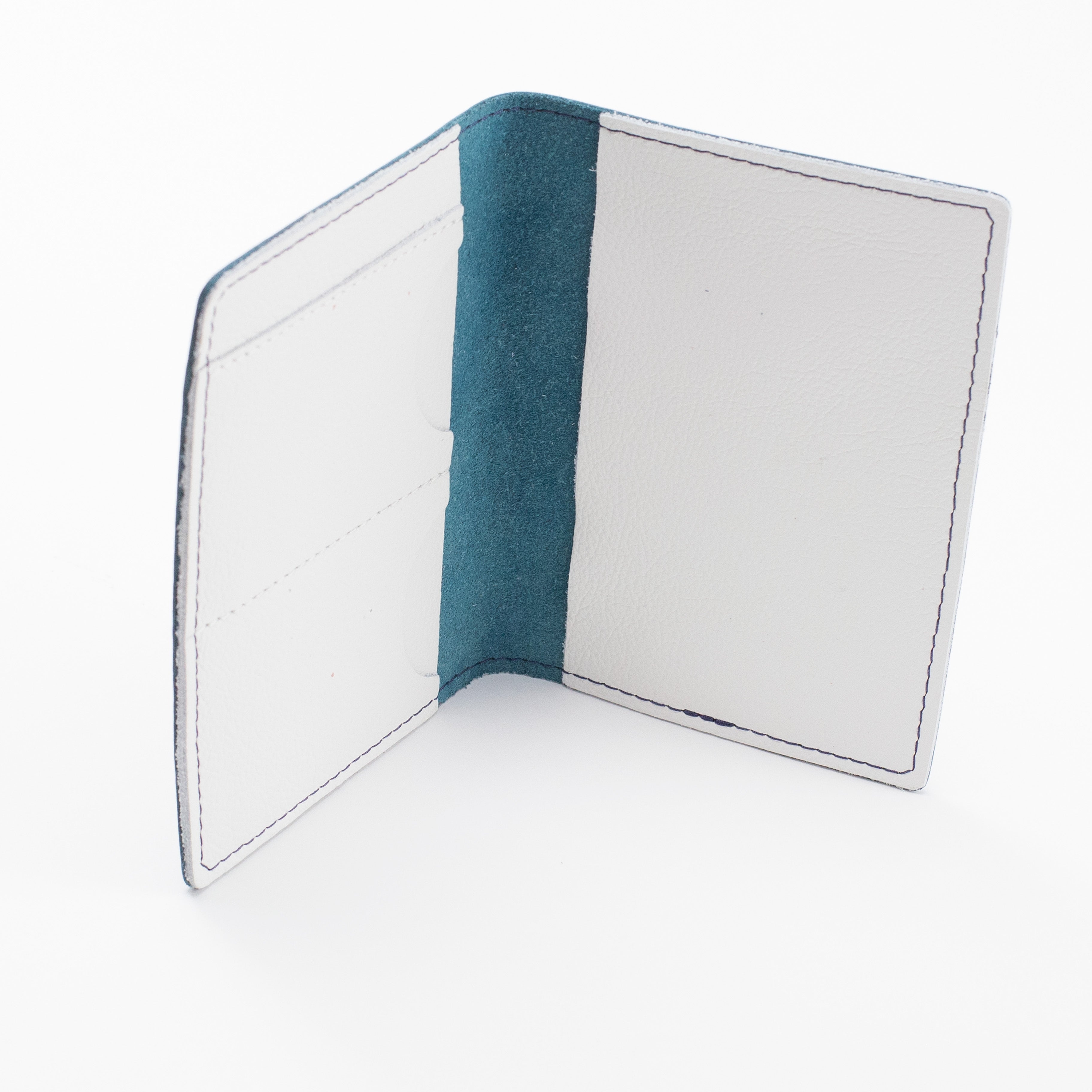 Leather Passport Holder - BLUE