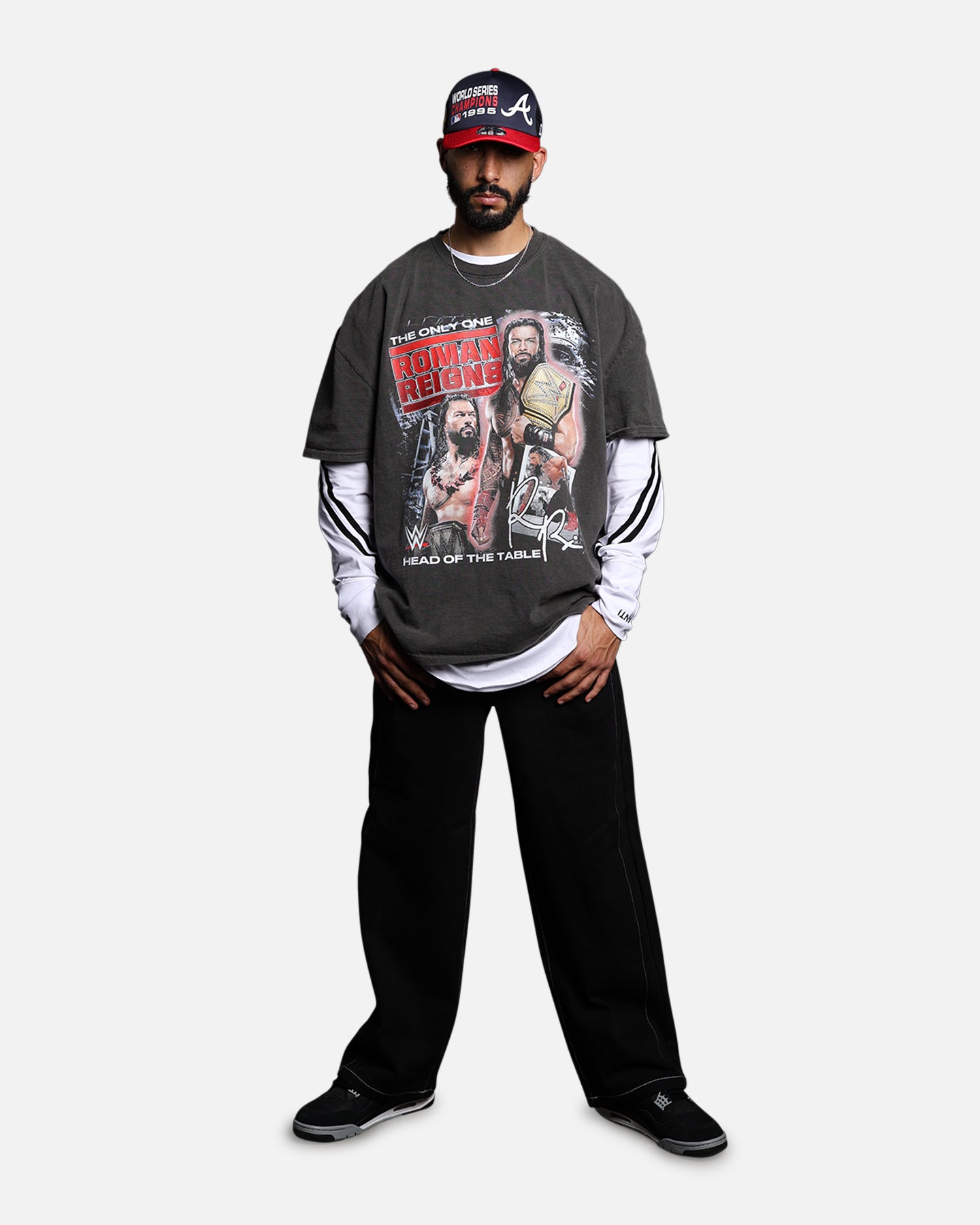 Culture Kings X WWE Roman Reigns Vintage T-Shirt Black Wash、mySite、zt4zffjzw