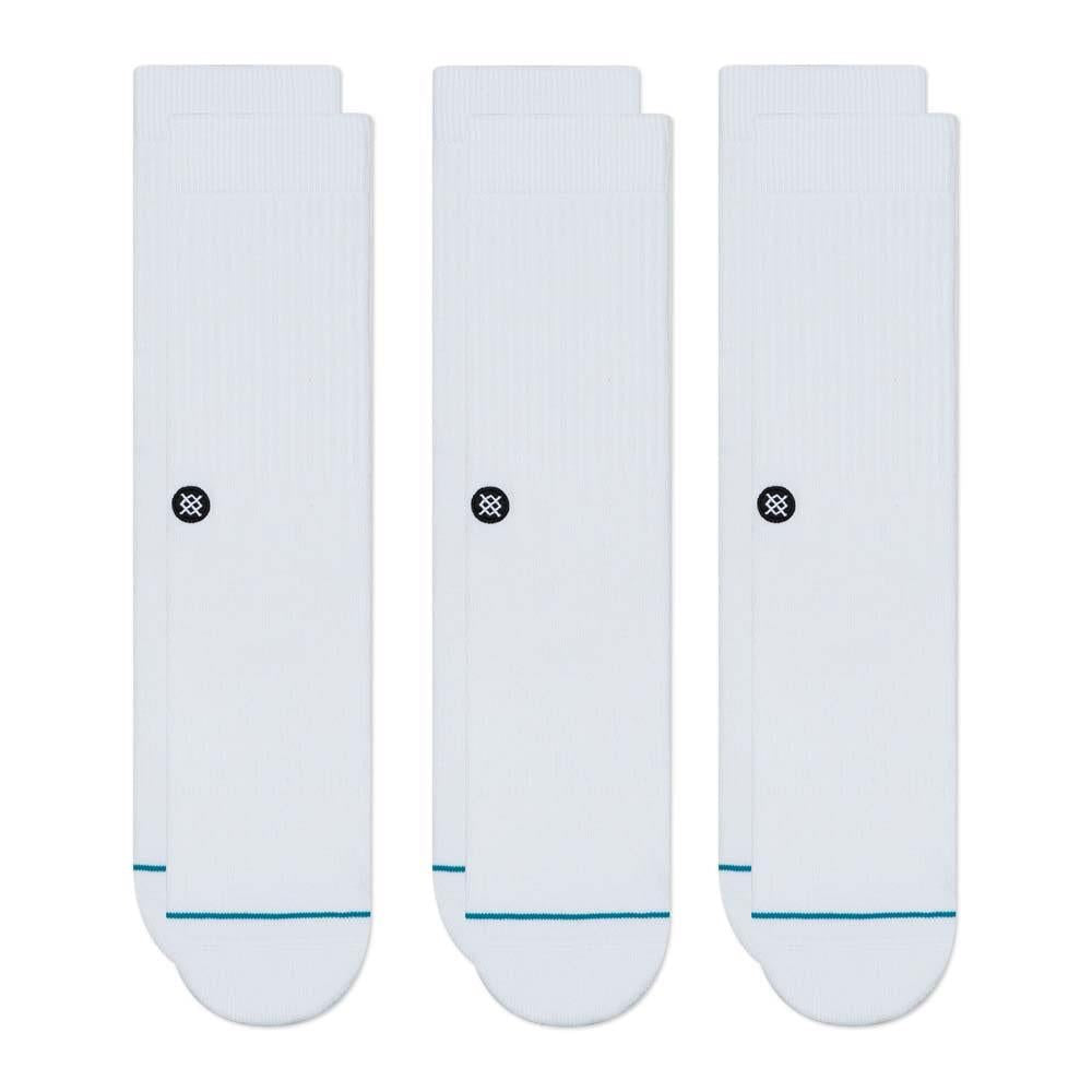  Stance Icon Socks 3 Pack - White/ Large、mySite、merchandisen