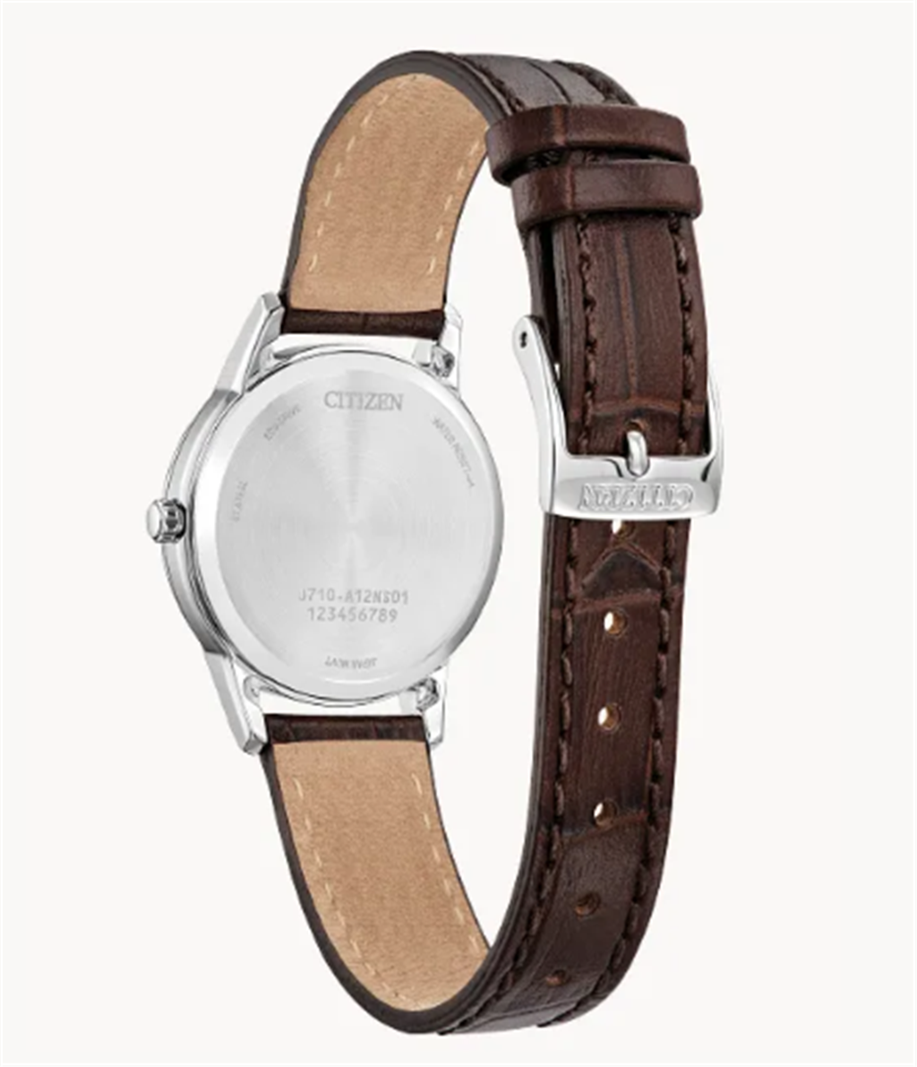 Stainless Steel Leather Strap Classic Women's Watch by Citizen、mySite、botmansion