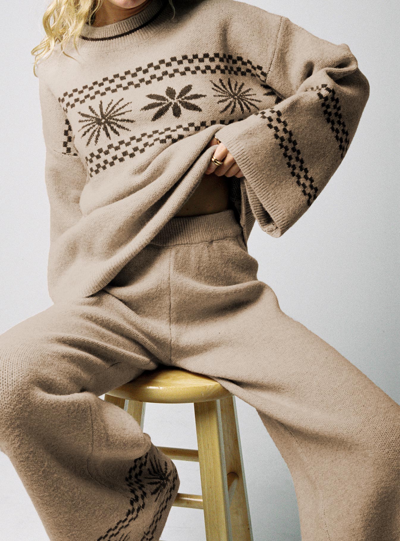 Anok Star Pants Brown / Cream、mySite、solidvoid