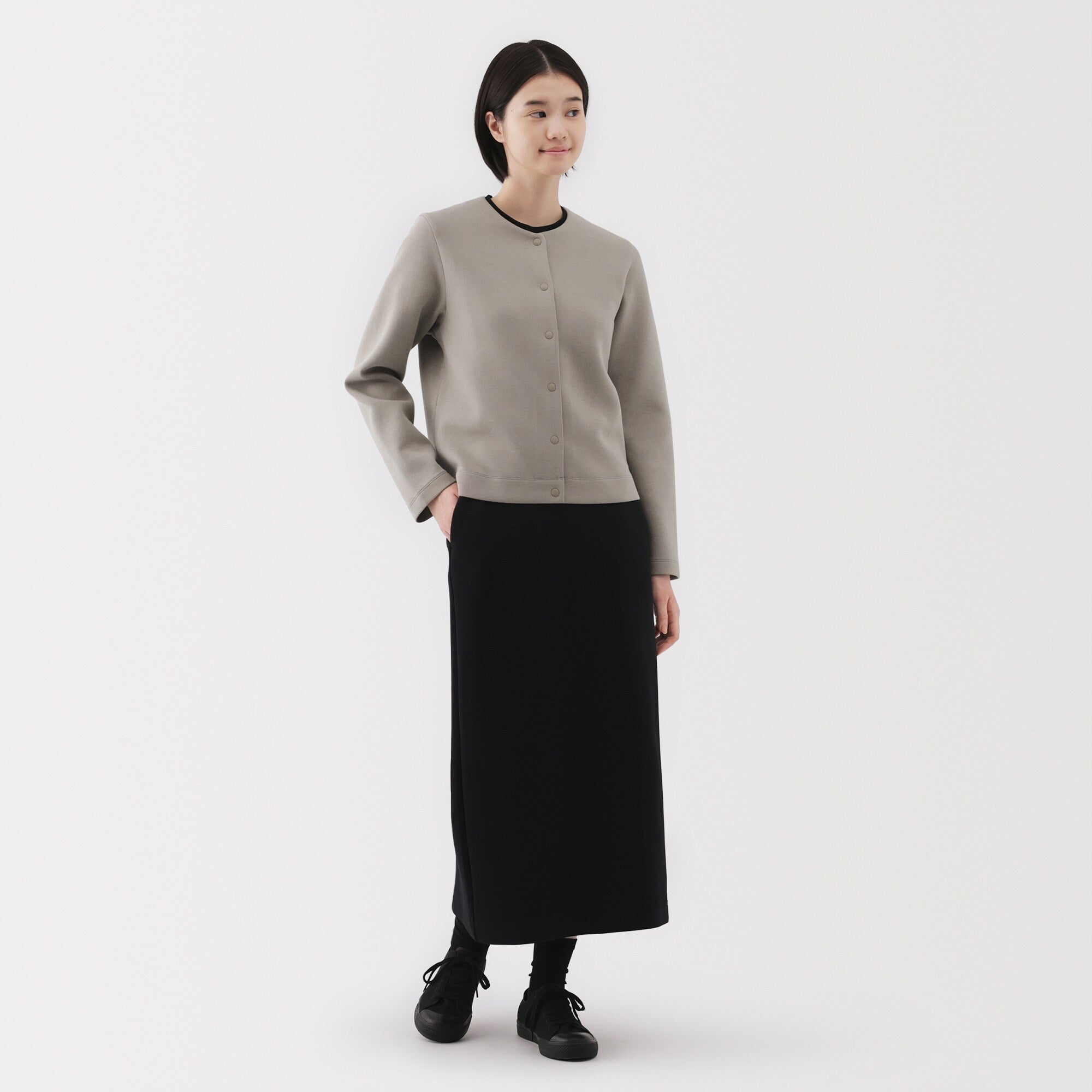  Women's Double Knitted Sweatshirt Cardigan、mySite、sugarbowlscore