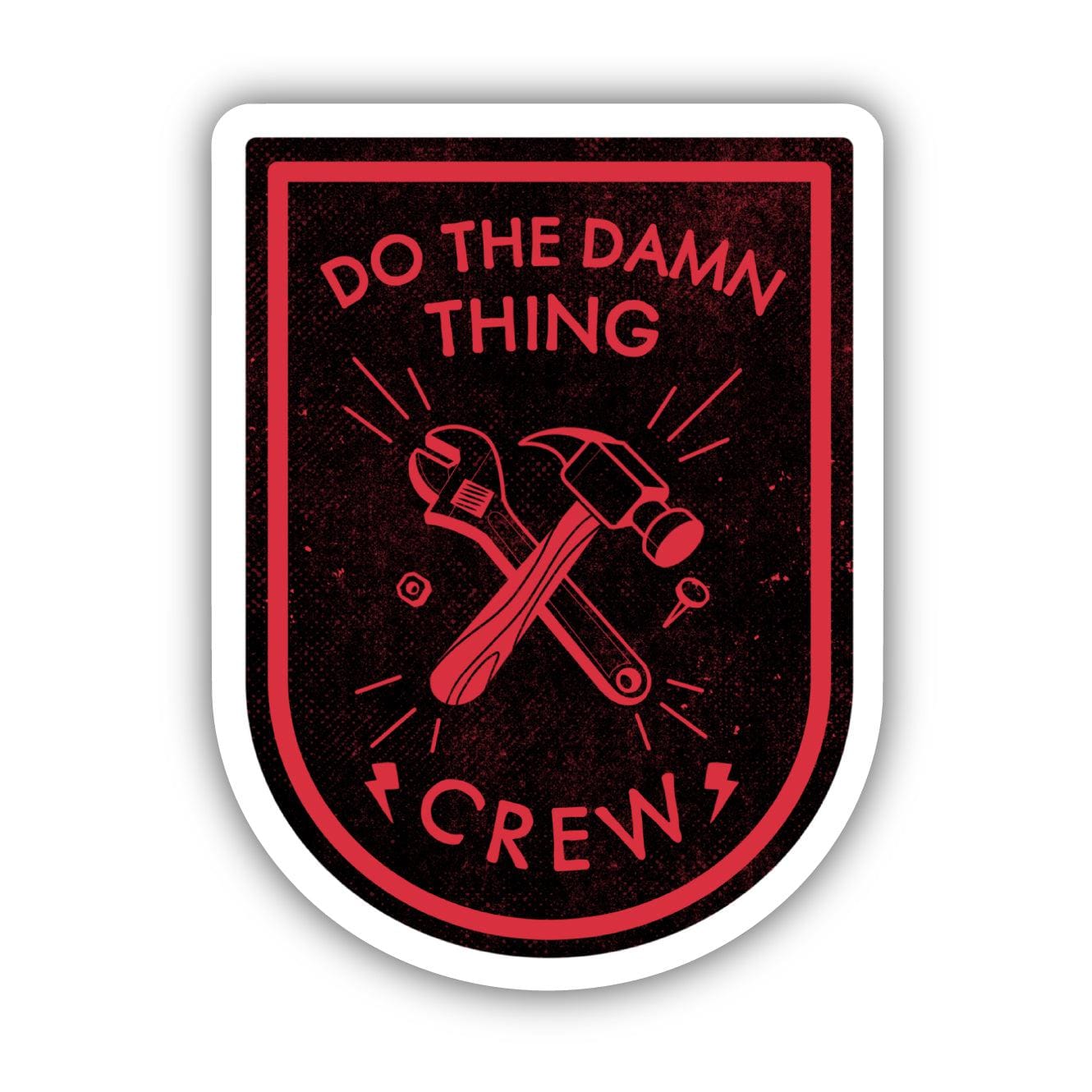  Do The Damn Thing Crew Sticker - Red、mySite、elrpsem3k