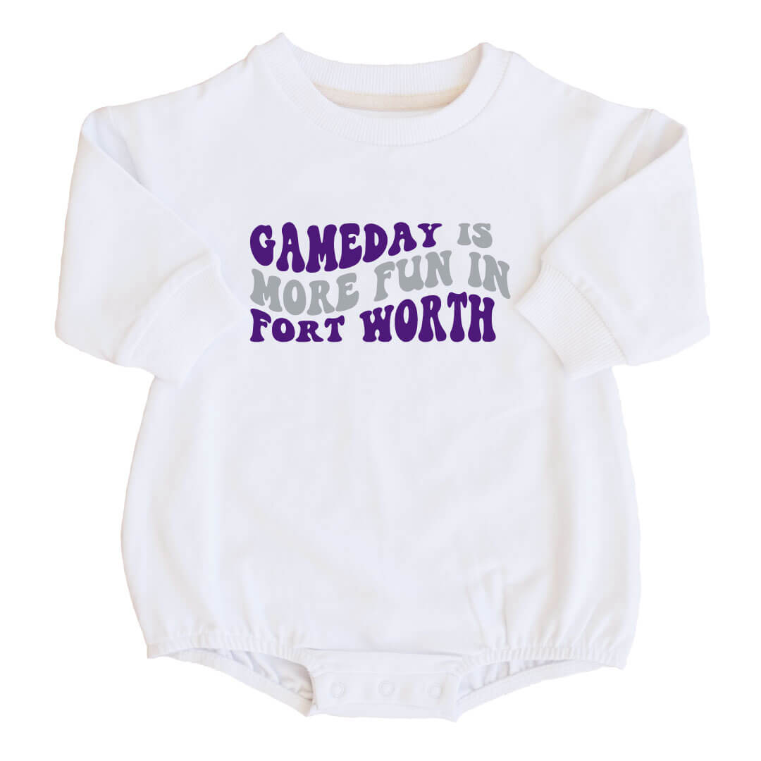  Texas Christian University | TCU Graphic Sweatshirt Bubble Romper、mySite、layawaytickets