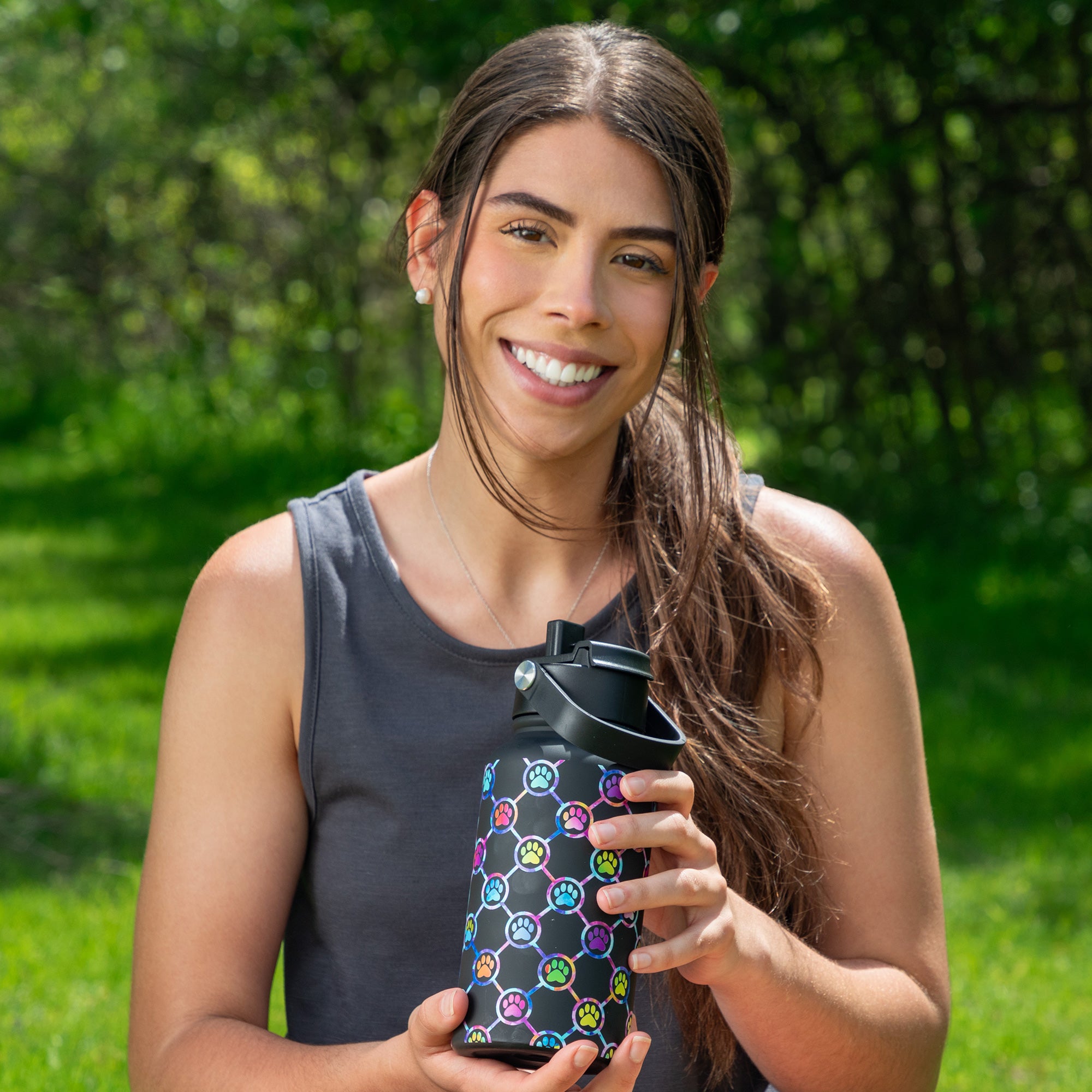 Double Wall Stainless Steel Paw Print Tumbler - 22 oz、mySite、camillekostekn