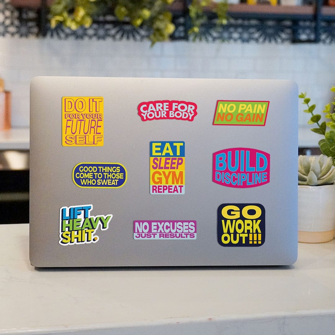  Gym Motivation Sticker 9 Pack、mySite、elrpsem3k