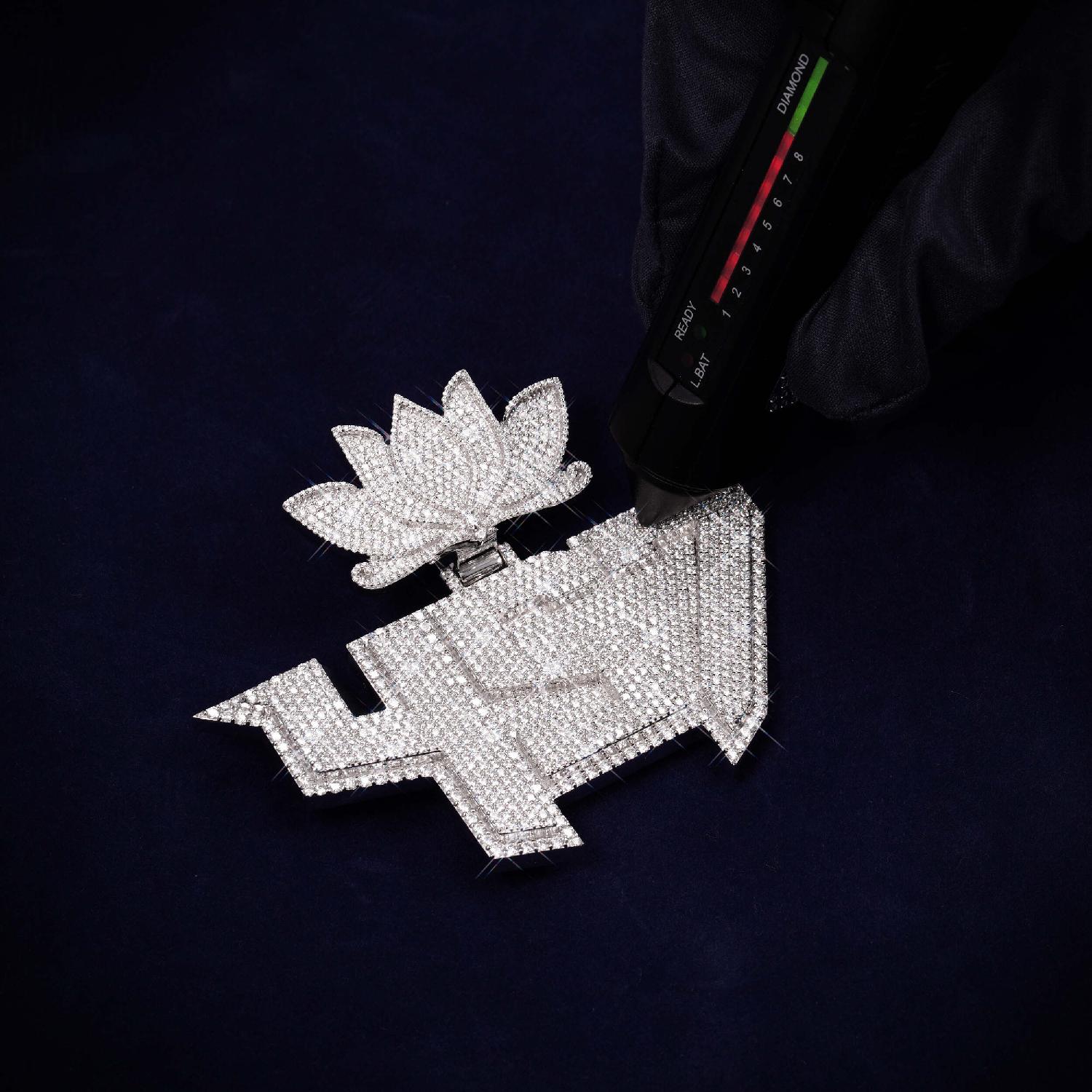 457 Custom Moissanite Pendant 14K Gold、mySite、hinf8tx79