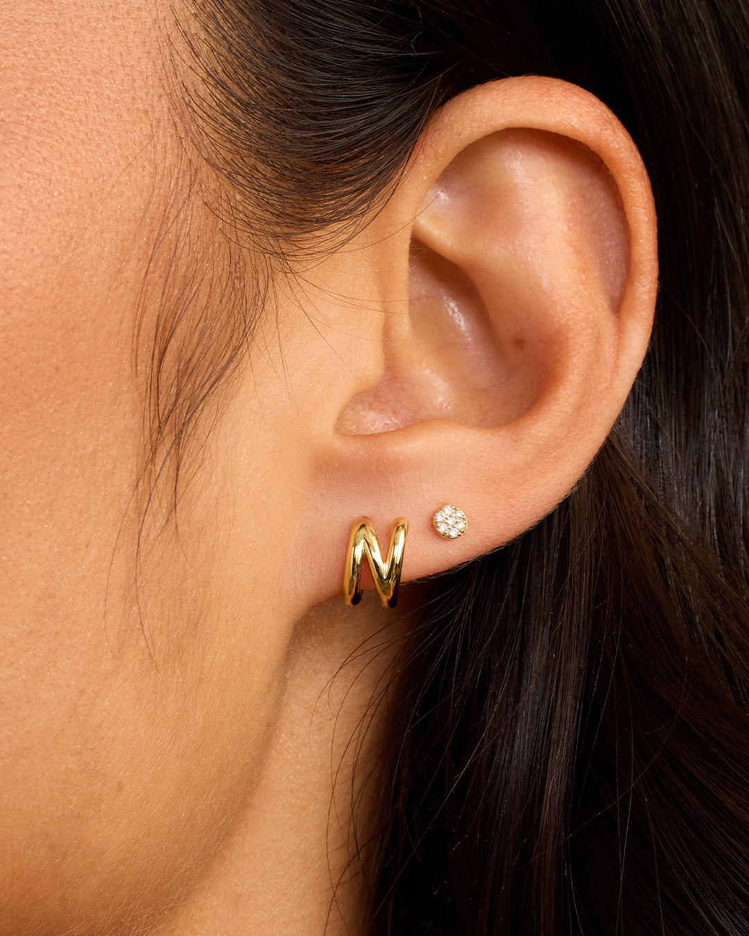 Alphabet Single Huggie、mySite、hinf8tx79