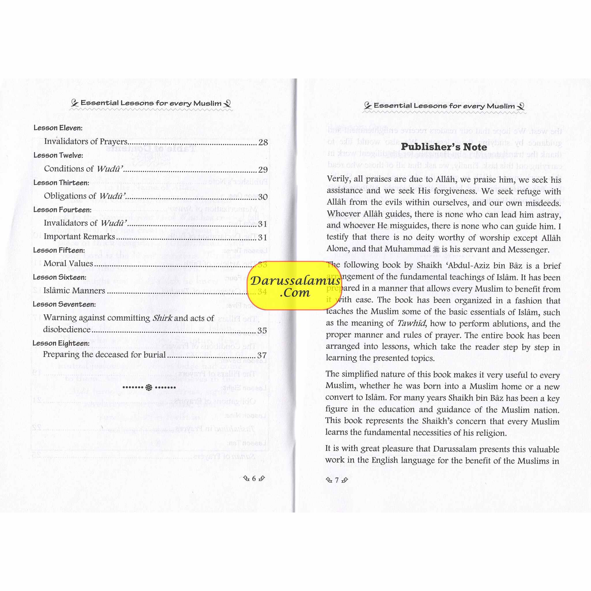 Essential Lessons for Every Muslim By Abdul Aziz bin Abdullah bin Baz、mySite、topwebapps