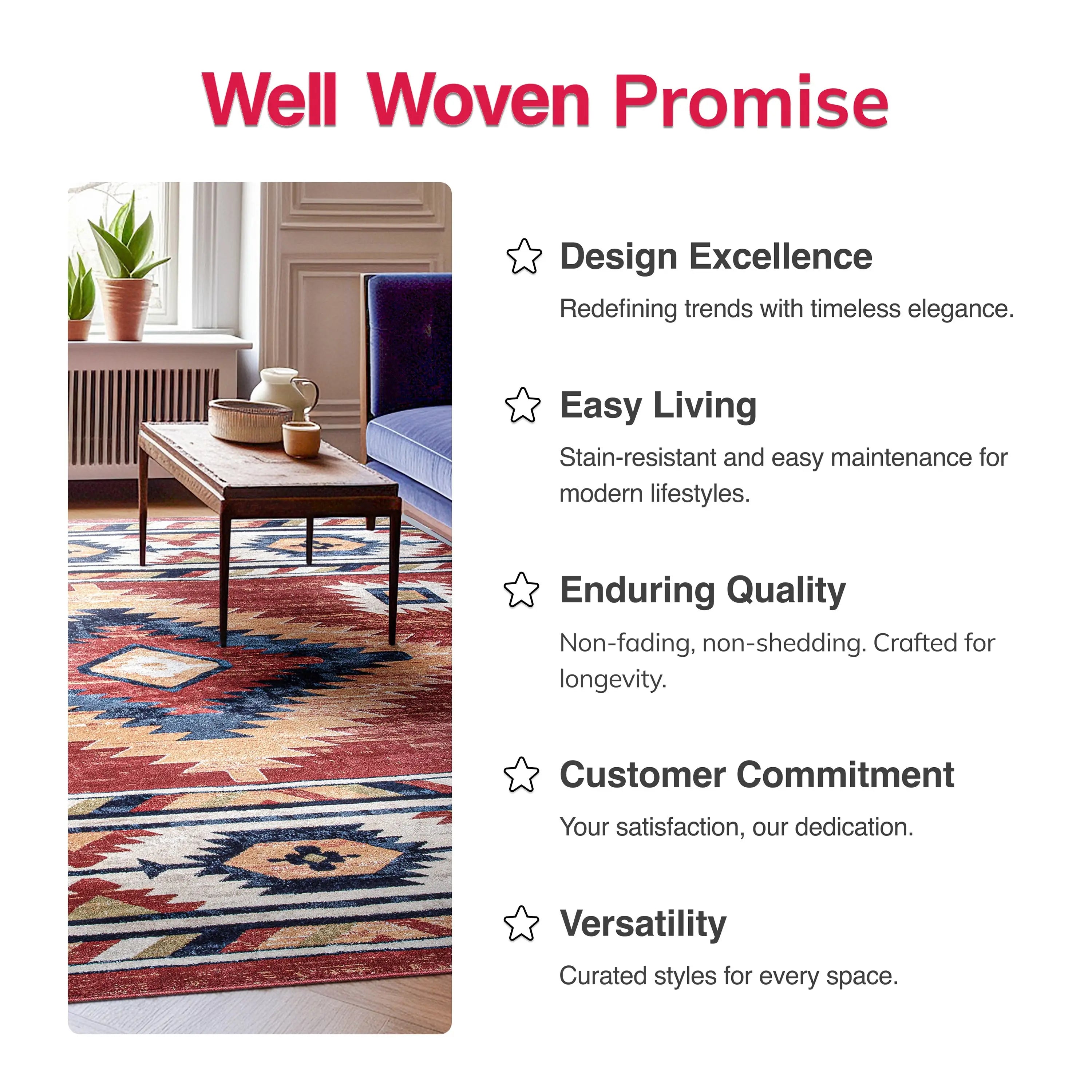 Lea Crimson Traditional Southwestern Tribal Rug、mySite、gigharbornorthrealestate