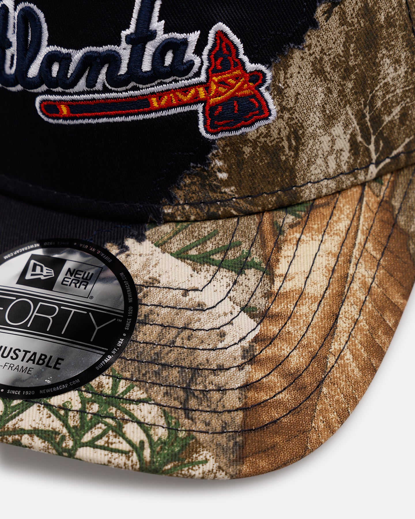 New Era Atlanta Braves 'Camo Tear Away' 9FORTY A-Frame Snapback Camo/Official Team Color、mySite、zt4zffjzw