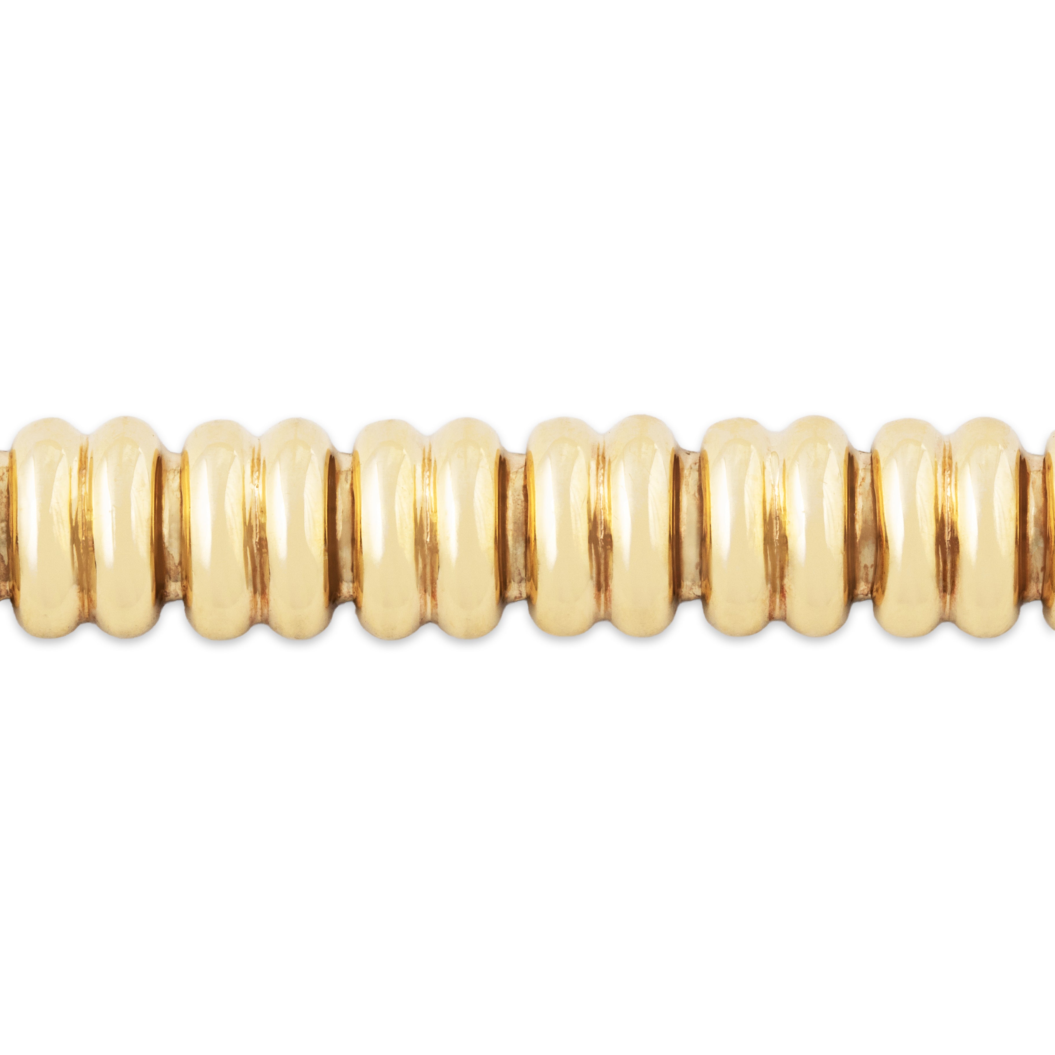 Vintage Italian 14k Yellow Gold Gleaming Oblong Link Bracelet 7、mySite、hinf8tx79