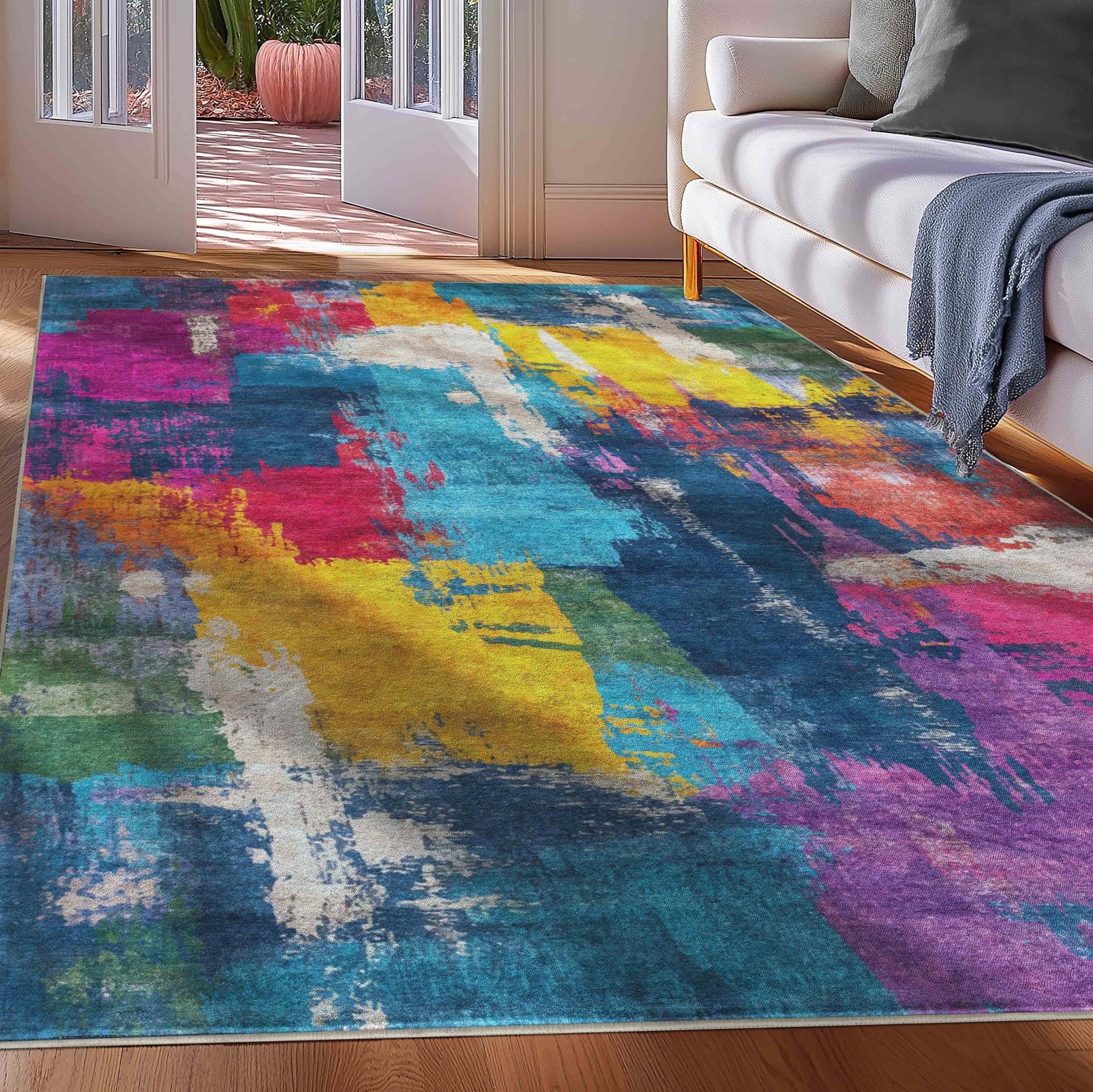 Apollo Maree Abstraite – Abstract Marble Multicolor Rug、mySite、gigharbornorthrealestate