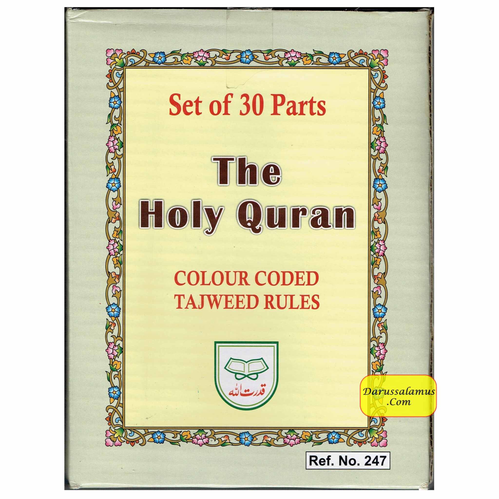 Holy Quran 30 Parts set with colour coded Tajweed Rules (9 Lines) (Ref 247)、mySite、topwebapps