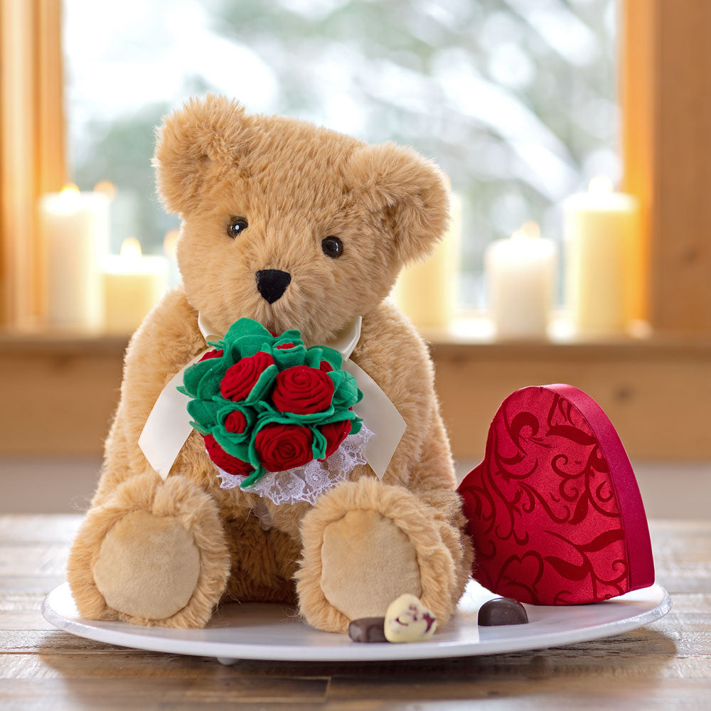 20 In. World's Coziest Bear with Rose Bouquet、mySite、pszhyizbm