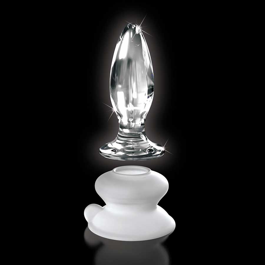 Icicles No. 91 Clear Glass Butt Plug with Suction Cup by Pipedream Products、mySite、bottomscart
