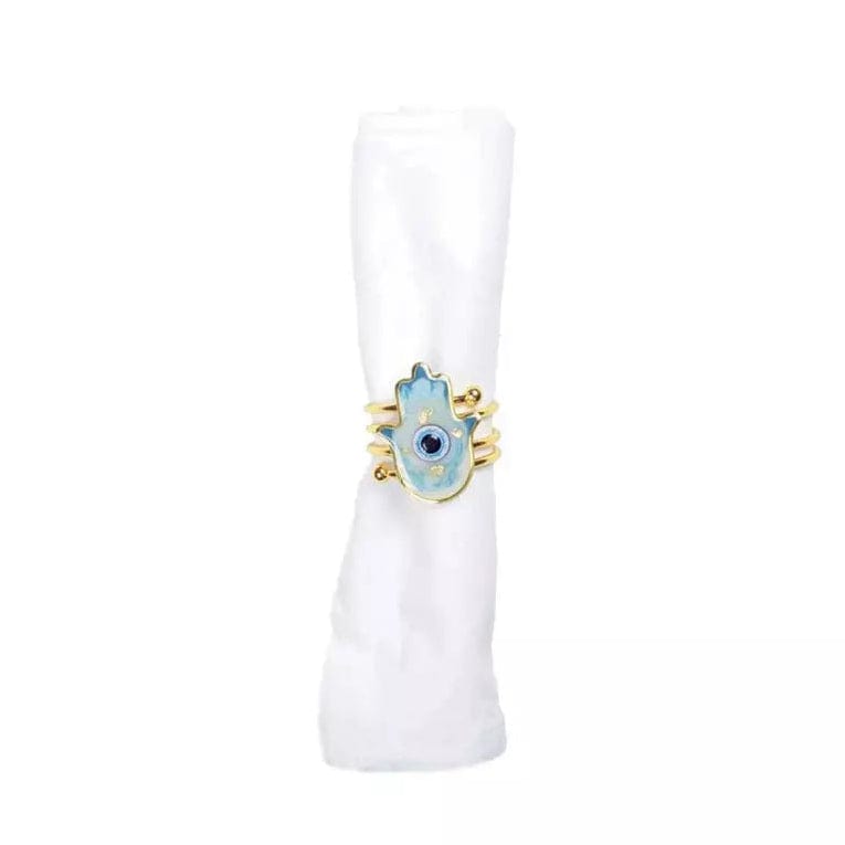 Hamsa Evil Eye Napkin Rings – Set of 4、mySite、topwebapps