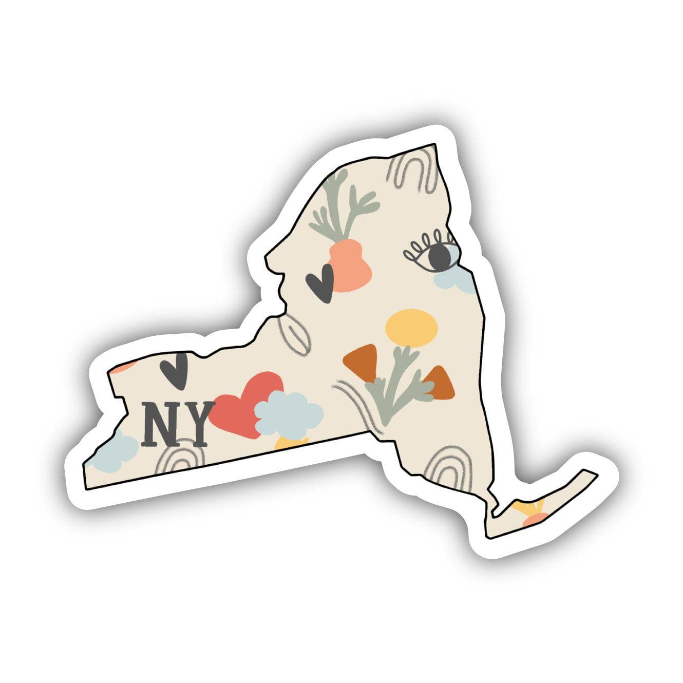  New York Abstract Pattern Sticker、mySite、elrpsem3k