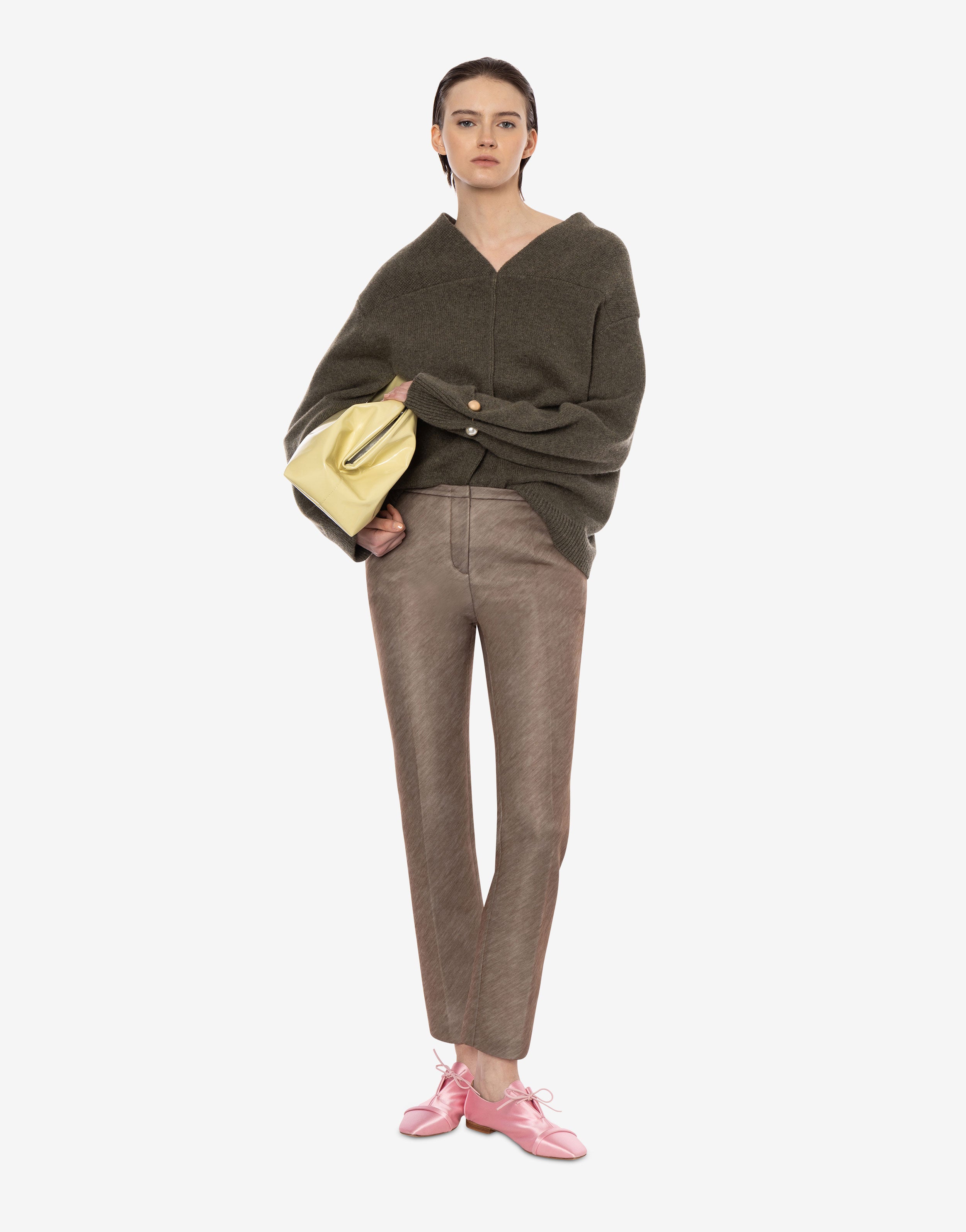 Maglione in misto seta e cashmere con piercing、mySite、aoinhome