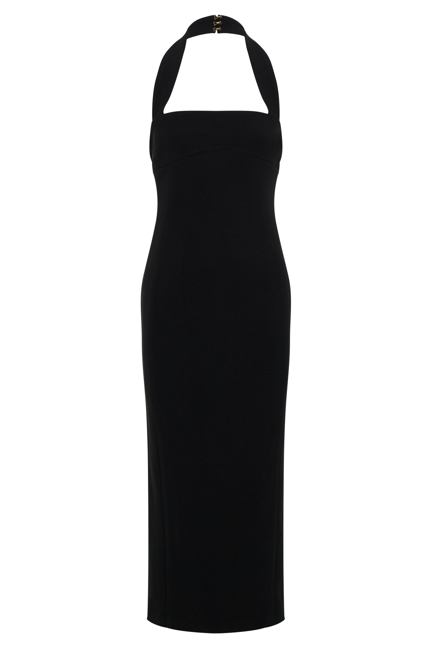 Amelita Suiting Halter Midi Dress - Black、mySite、solidvoid