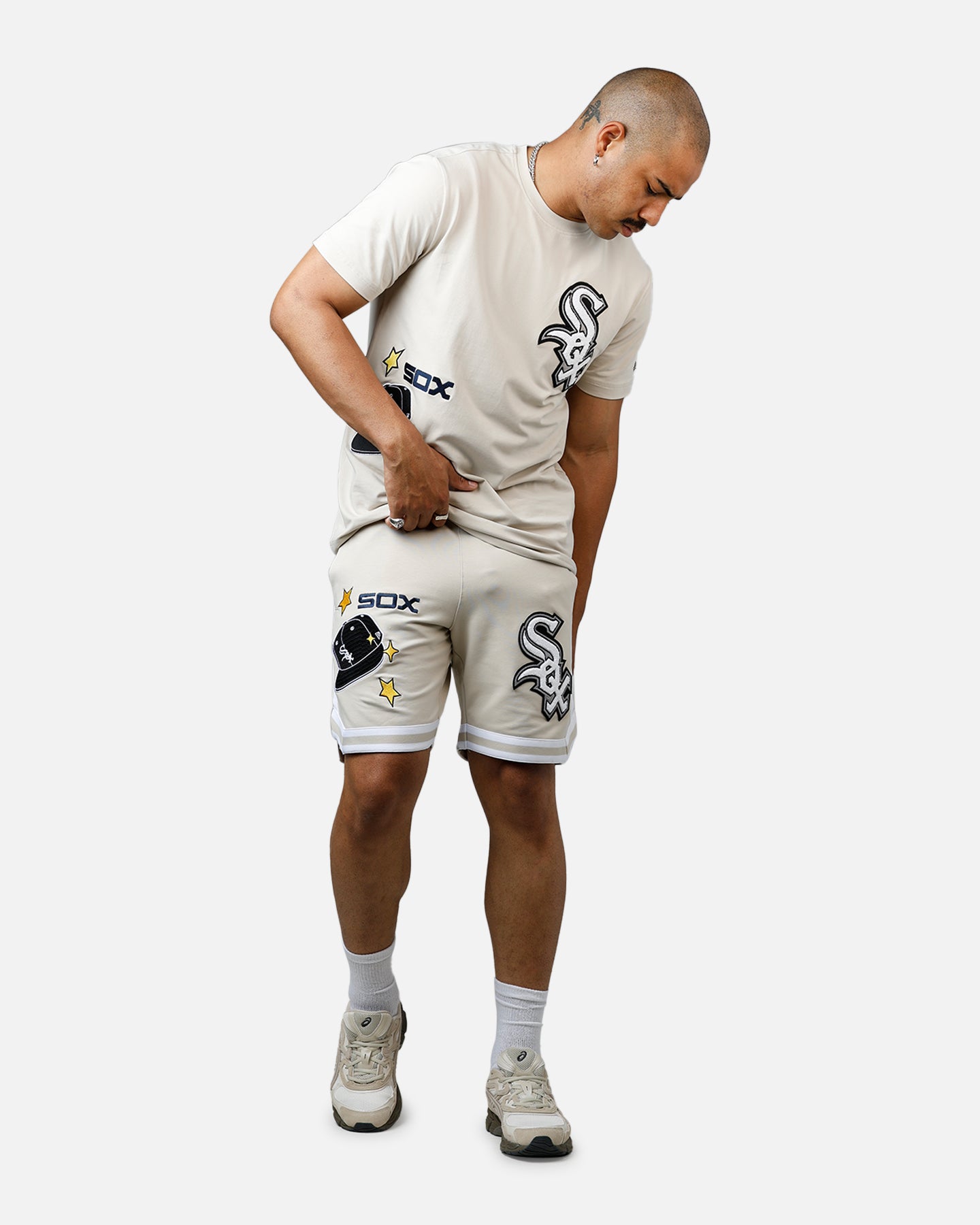 New Era Chicago White Sox 'Logo Select' Summer Shorts Stone、mySite、zt4zffjzw