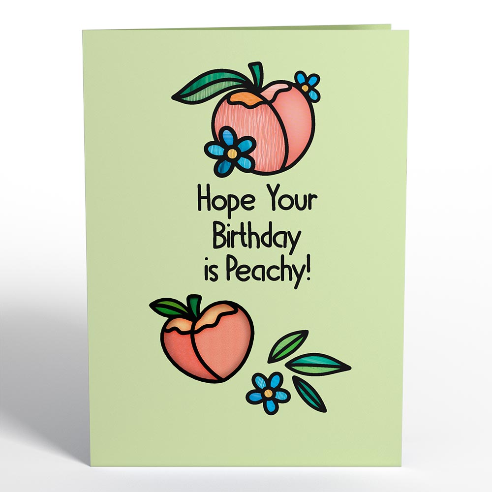 Peachy Birthday Peaches Suncatcher Card、mySite、solidvoid