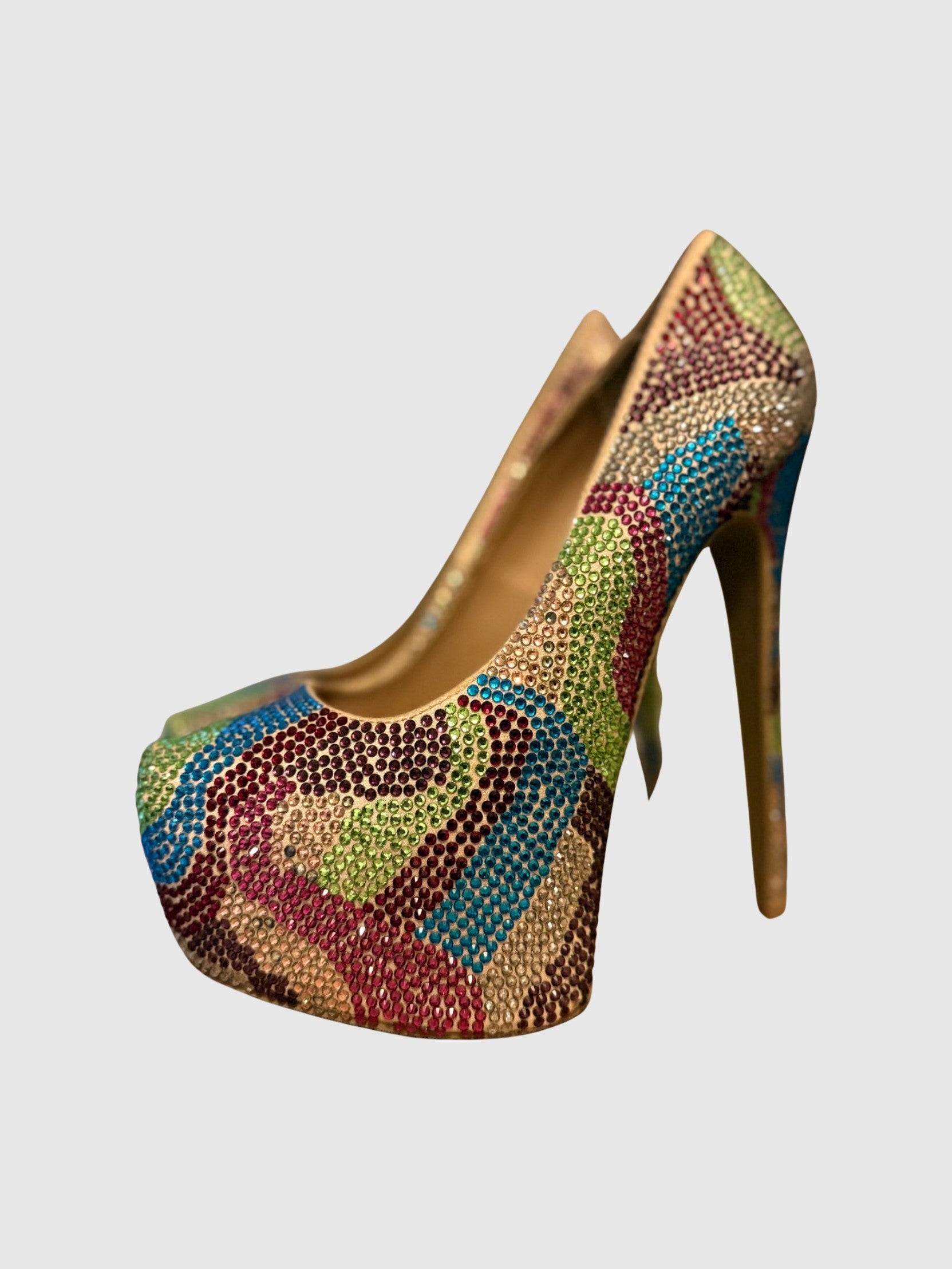 Dyvinal Rhinestone Multicolored Pumps - SM REBOOTED、mySite、gtrtttuynbv