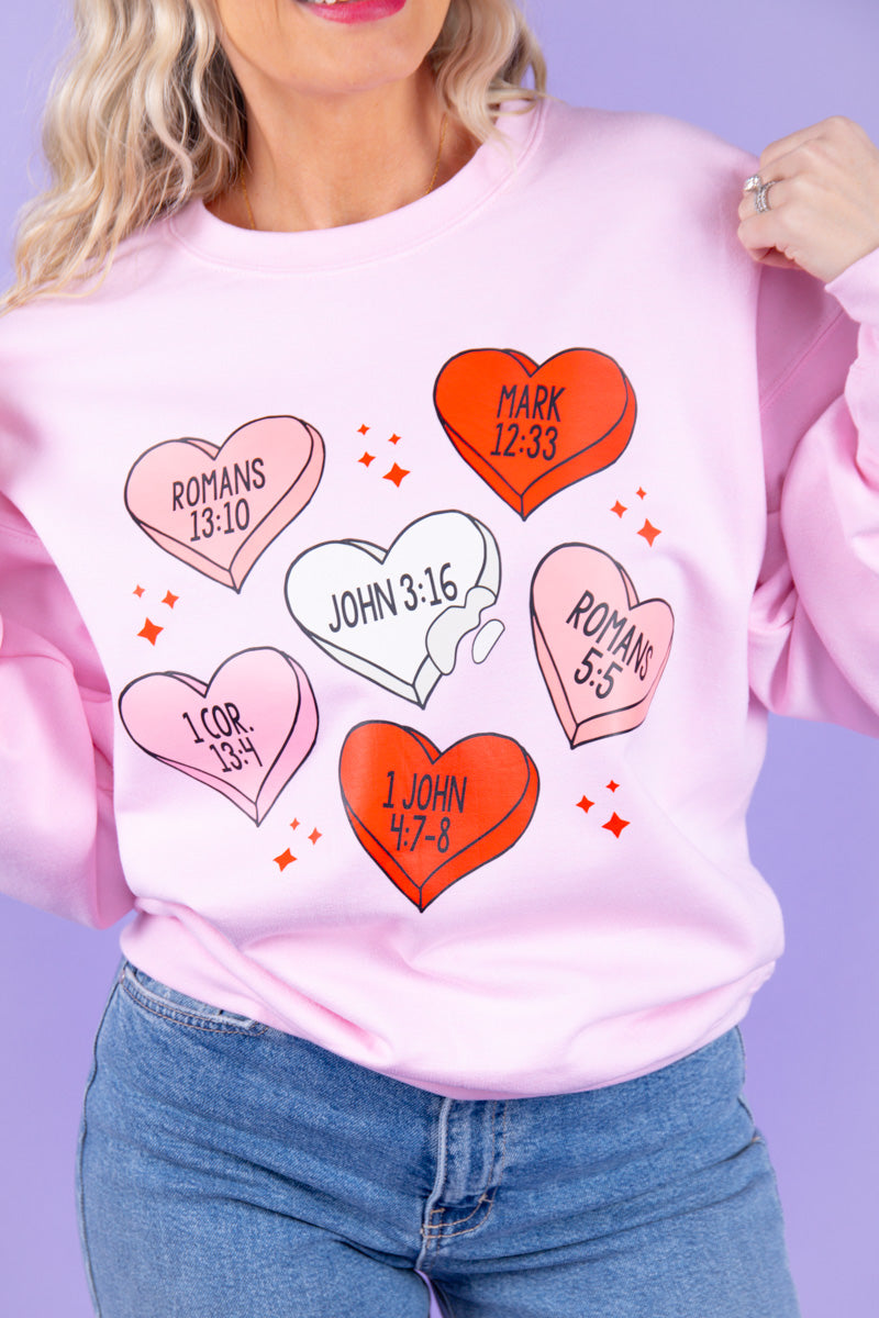 Love In Every Verse Sweatshirt - Light Pink、mySite、hinf8tx79