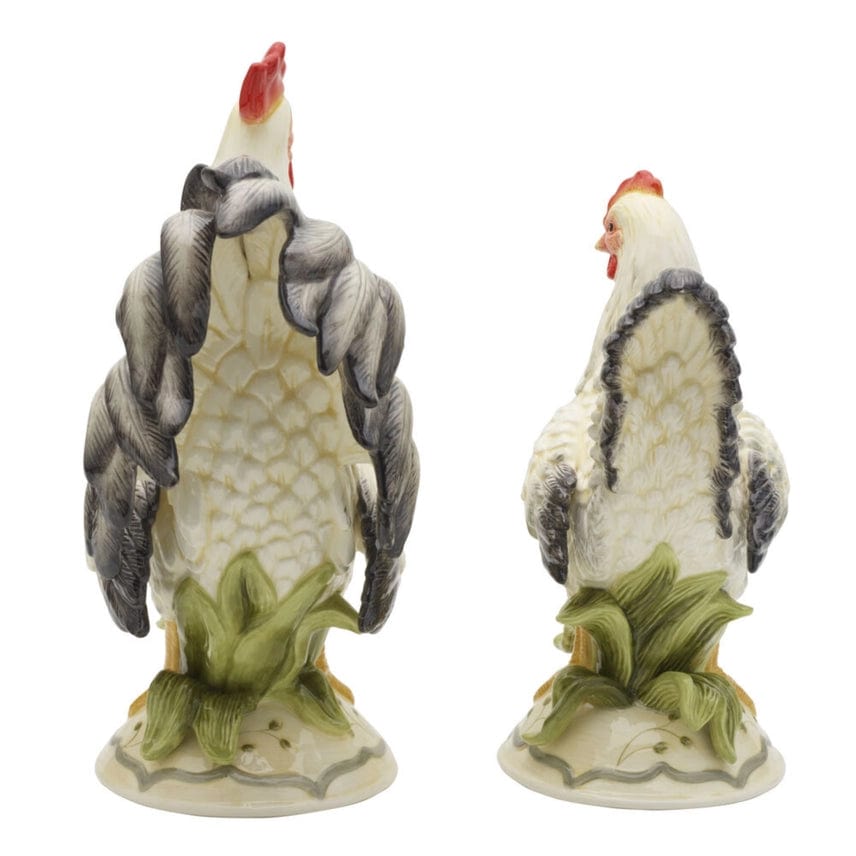 Fitz & Floyd Lantana Rooster and Hen Figurines Fine China、mySite、g9winljtr