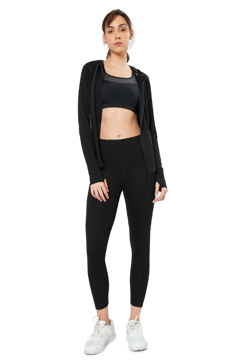  Flaunt Hoodie Full Sleeve Active Jacket - Jet Black、mySite、justintrudeaud